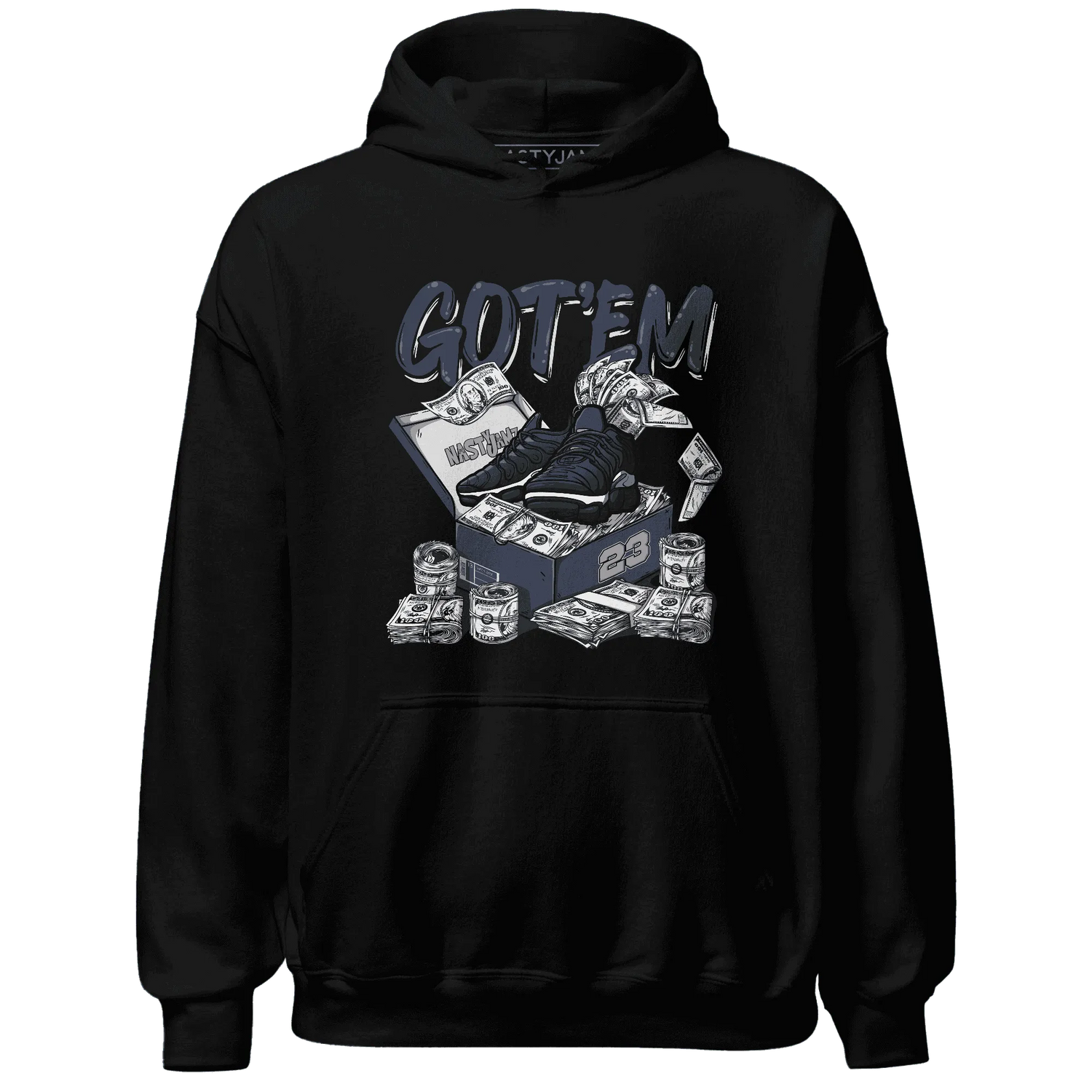 VaporMax-Plus-Midnight-Navy-White-Metallic-Silver-NastyJamz-Hoodie-Match-Dollar-Sneaker-Box