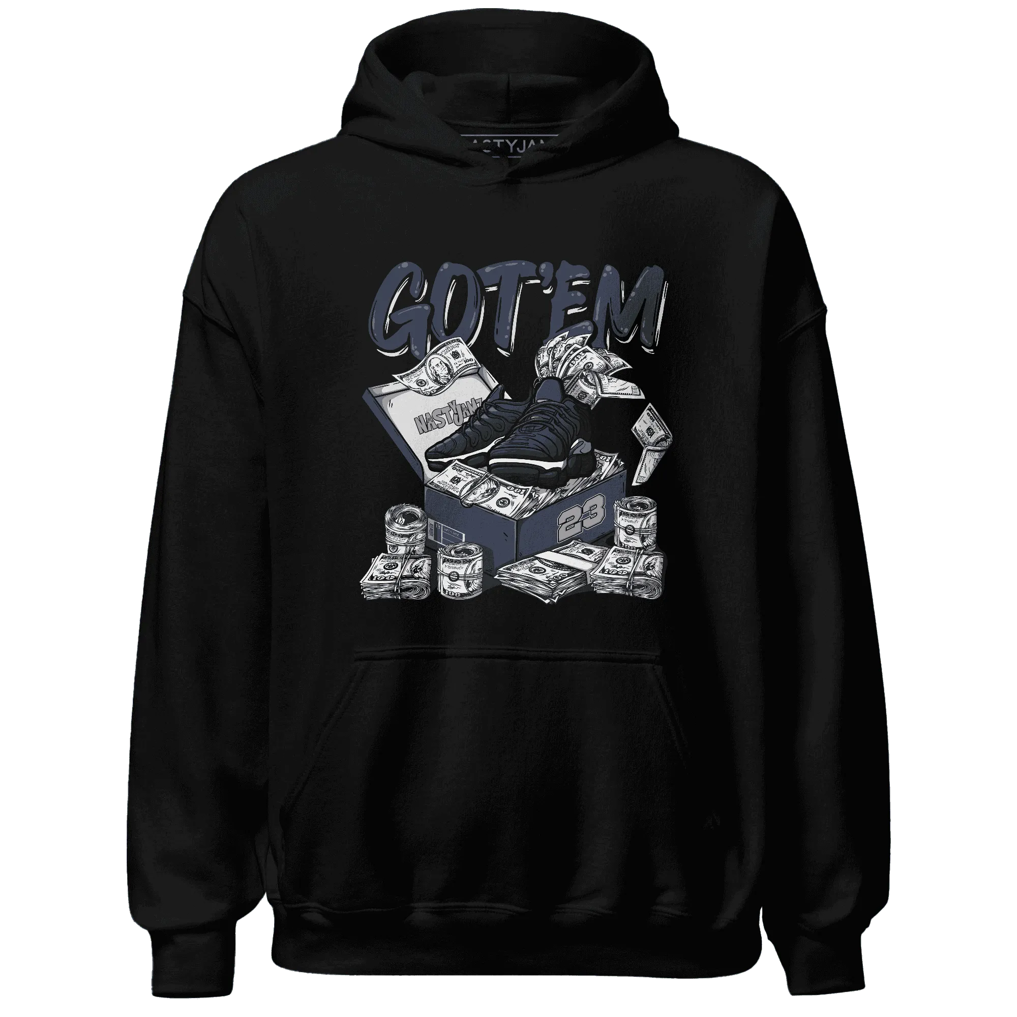 VaporMax-Plus-Midnight-Navy-White-Metallic-Silver-NastyJamz-Hoodie-Match-Dollar-Sneaker-Box