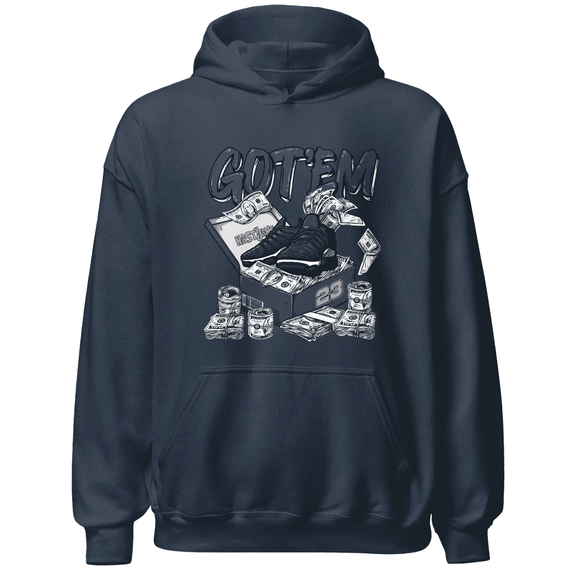 VaporMax-Plus-Midnight-Navy-White-Metallic-Silver-NastyJamz-Hoodie-Match-Dollar-Sneaker-Box
