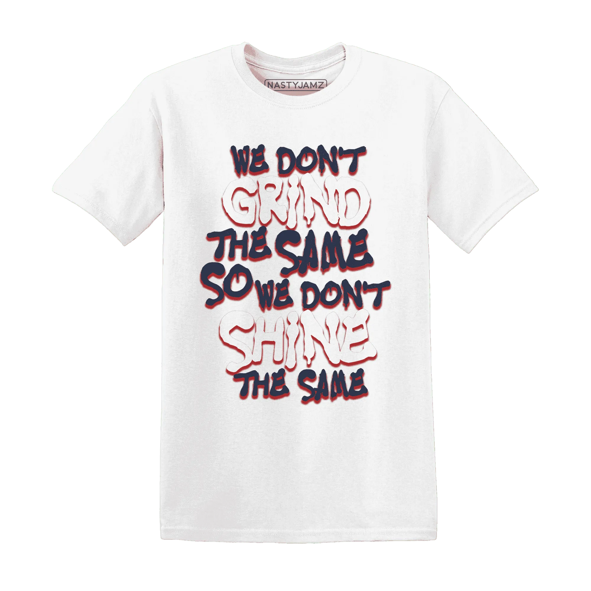 White-Navy-6s-T-Shirt-Match-Dont-Shine-The-Same