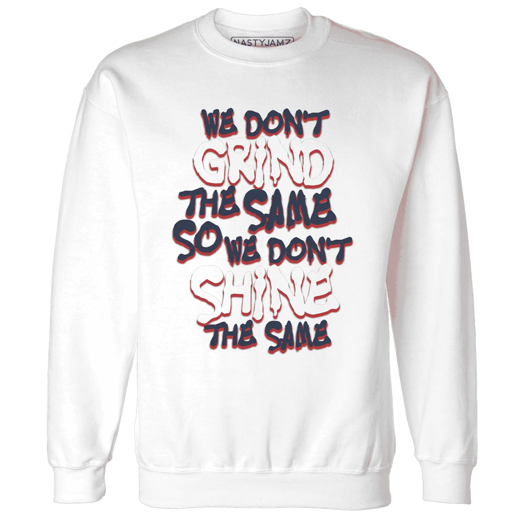 White-Navy-6s-Sweatshirt-Match-Dont-Shine-The-Same