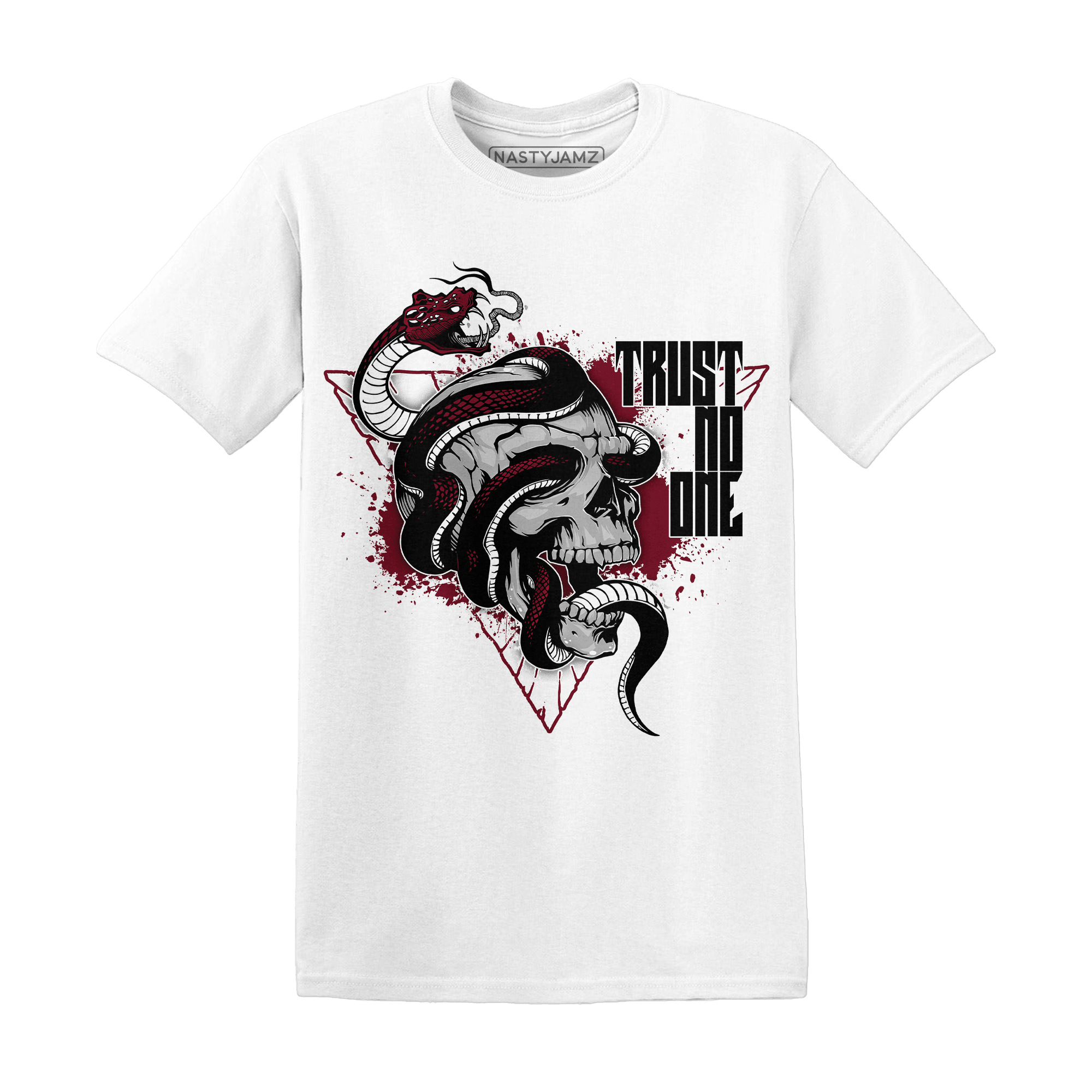 High White Team Red 1s T Shirt Match Dont Trust Any - NastyJamz