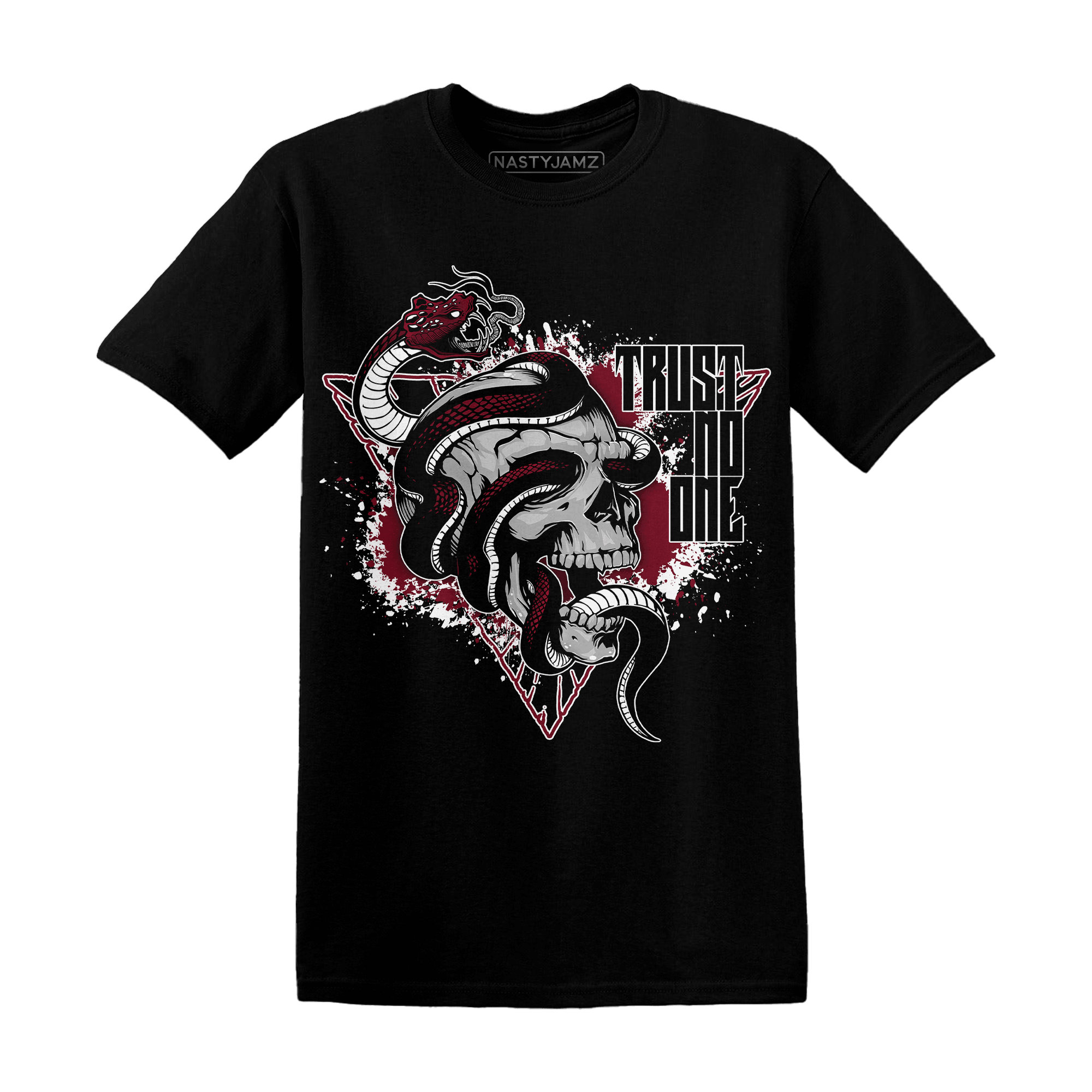 High White Team Red 1s T Shirt Match Dont Trust Any - NastyJamz