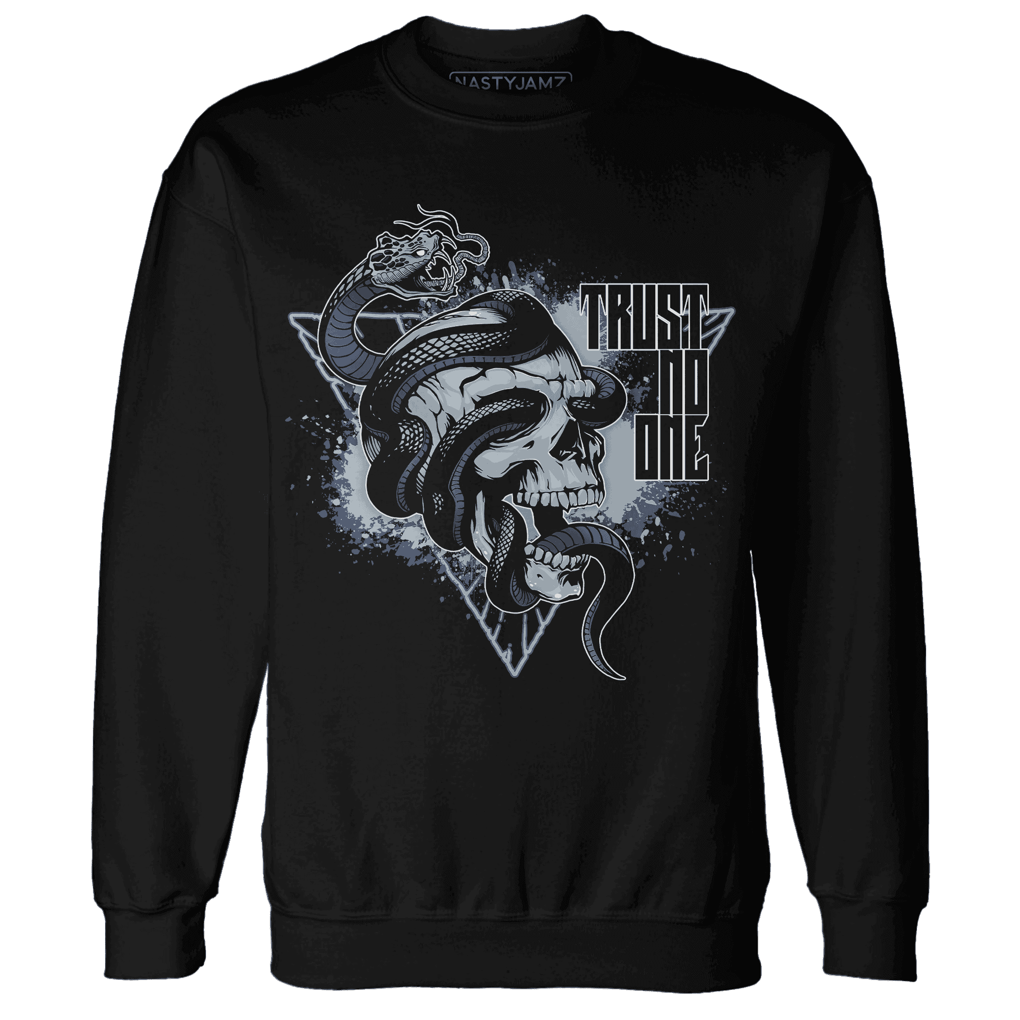 Mid Diffused Blue Grey 1s Sweatshirt Match Dont Trust Any - NastyJamz