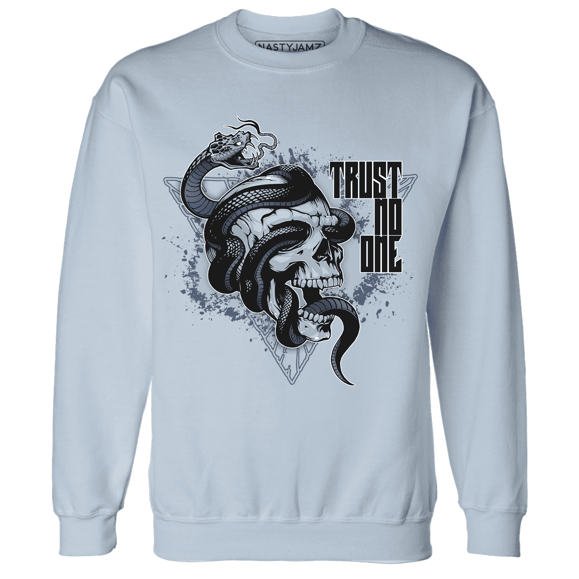Mid Diffused Blue Grey 1s Sweatshirt Match Dont Trust Any - NastyJamz