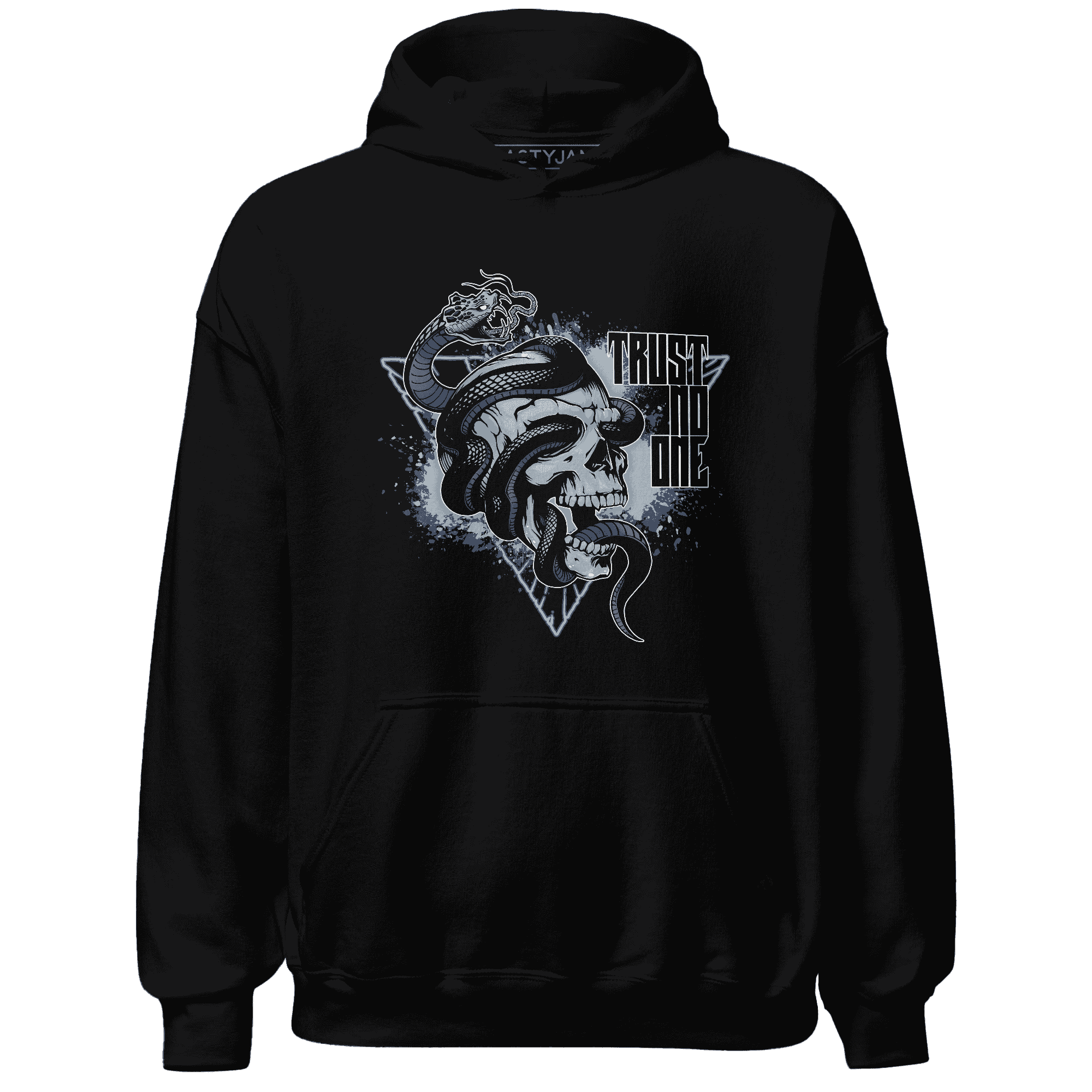 Mid Diffused Blue Grey 1s Hoodie Match Dont Trust Any - NastyJamz