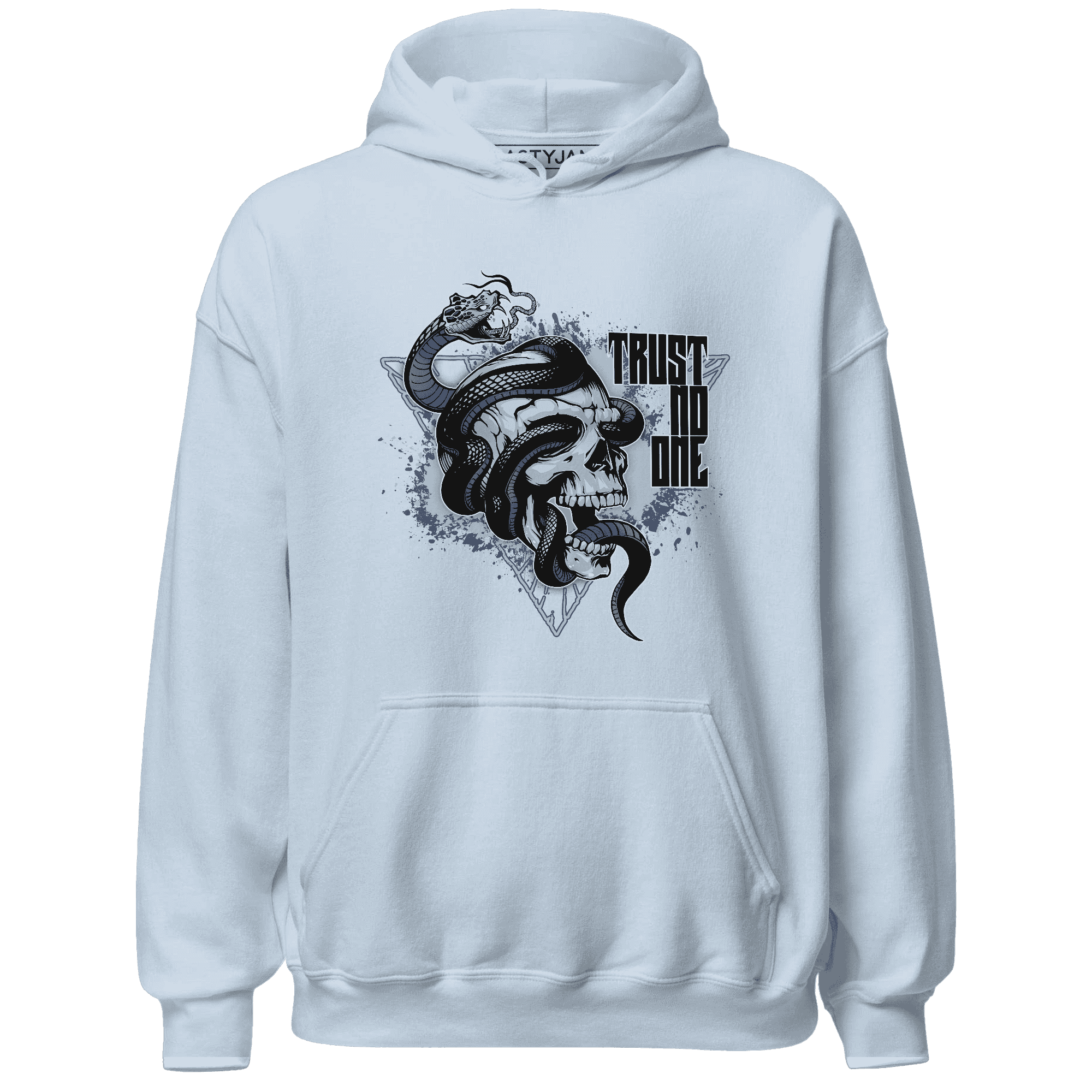 Mid Diffused Blue Grey 1s Hoodie Match Dont Trust Any - NastyJamz