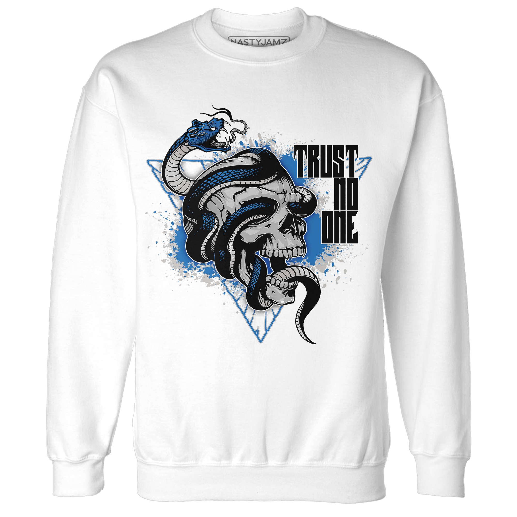 Industrial Blue 4s Sweatshirt Match Dont Trust Any - NastyJamz