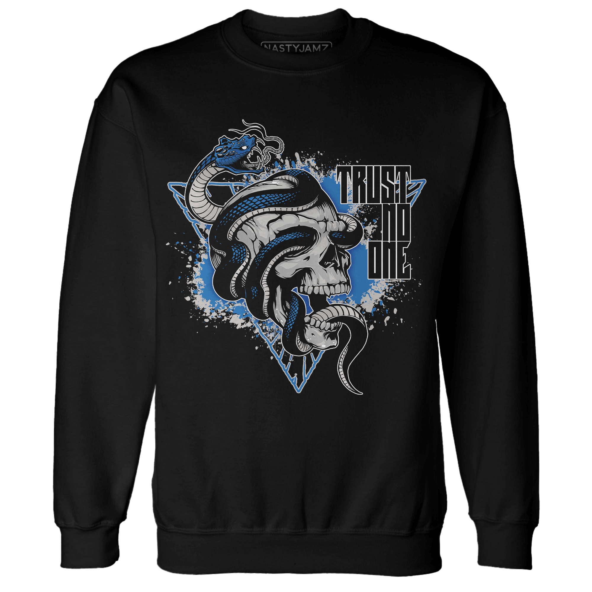 Industrial Blue 4s Sweatshirt Match Dont Trust Any - NastyJamz