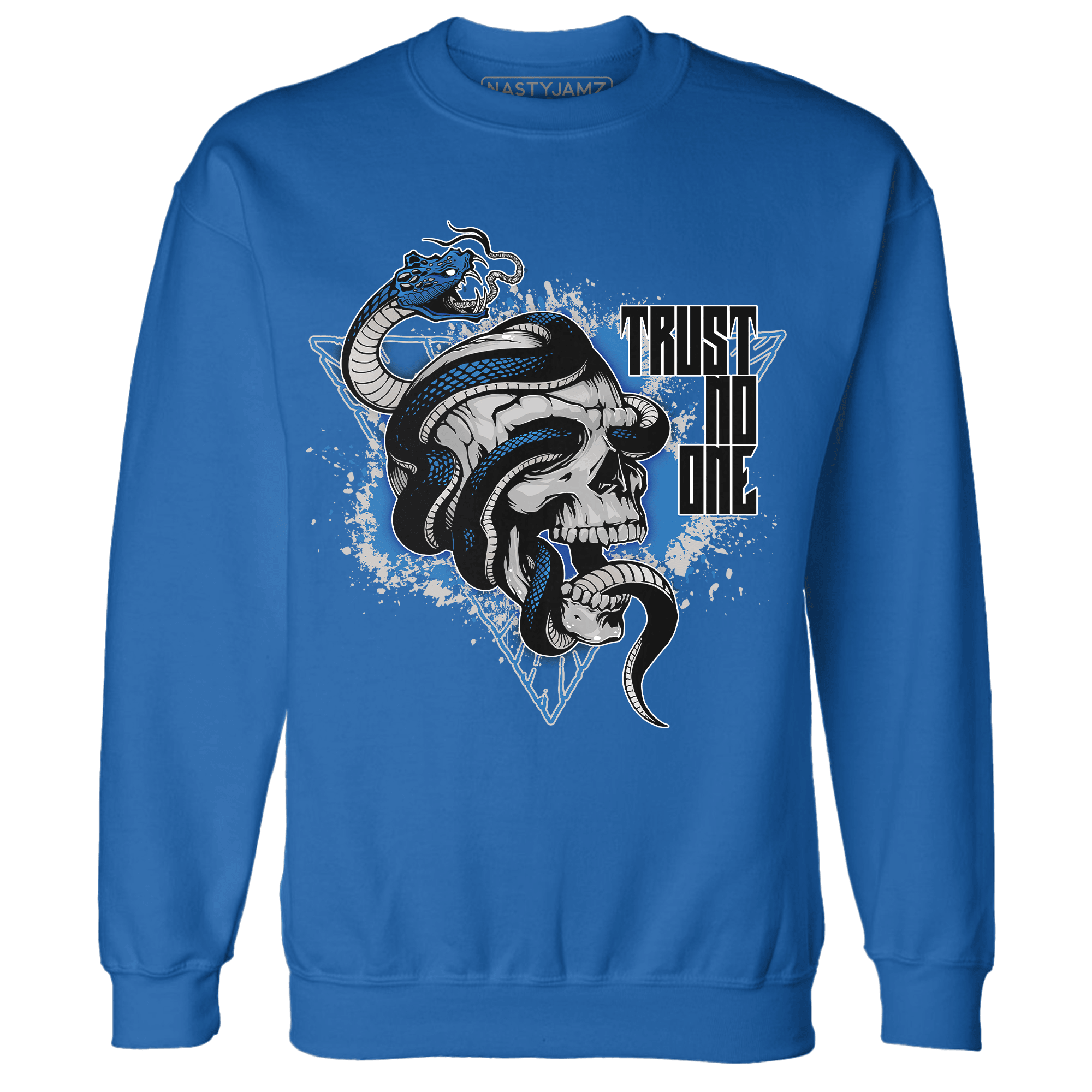 Industrial Blue 4s Sweatshirt Match Dont Trust Any - NastyJamz