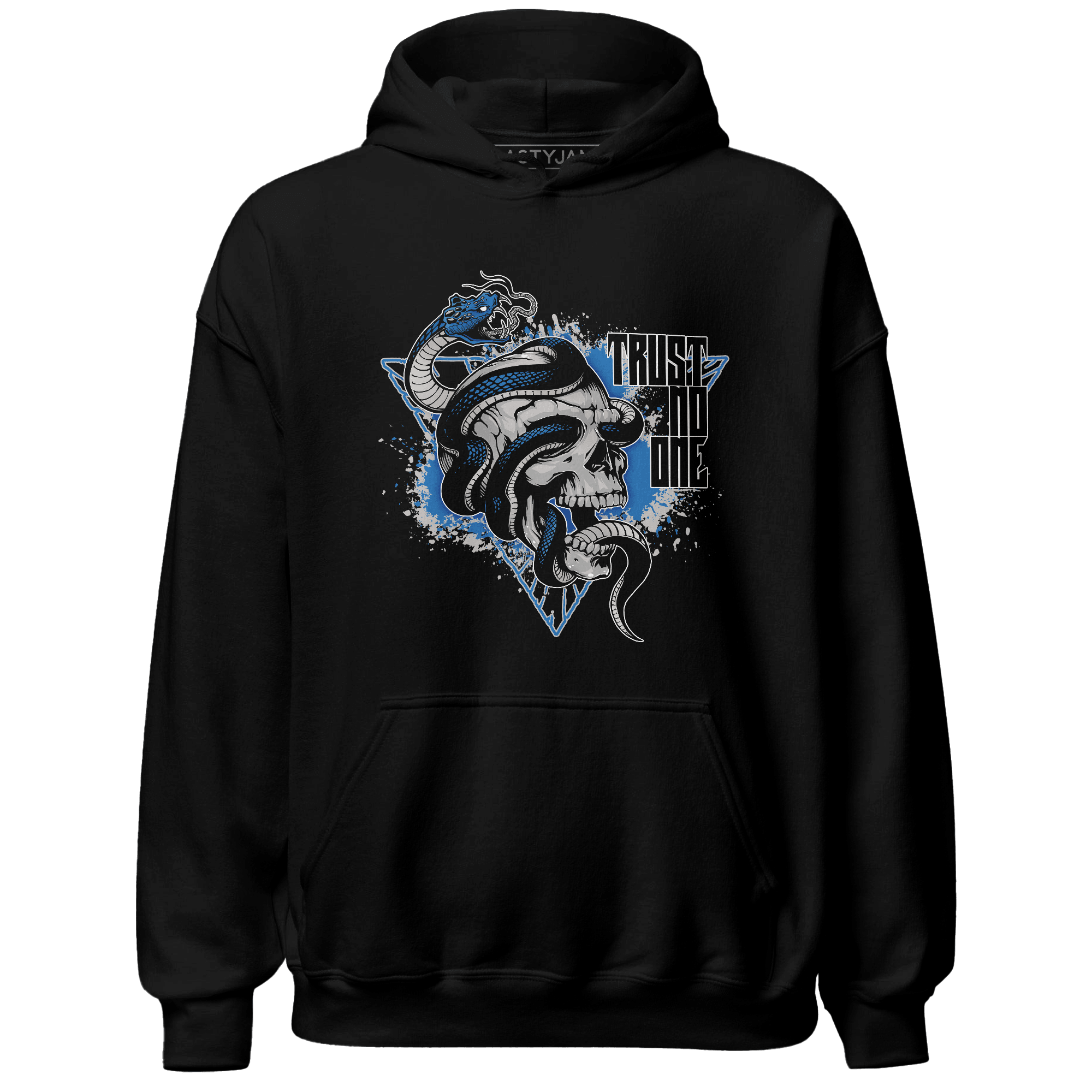 Industrial Blue 4s Hoodie Match Dont Trust Any - NastyJamz