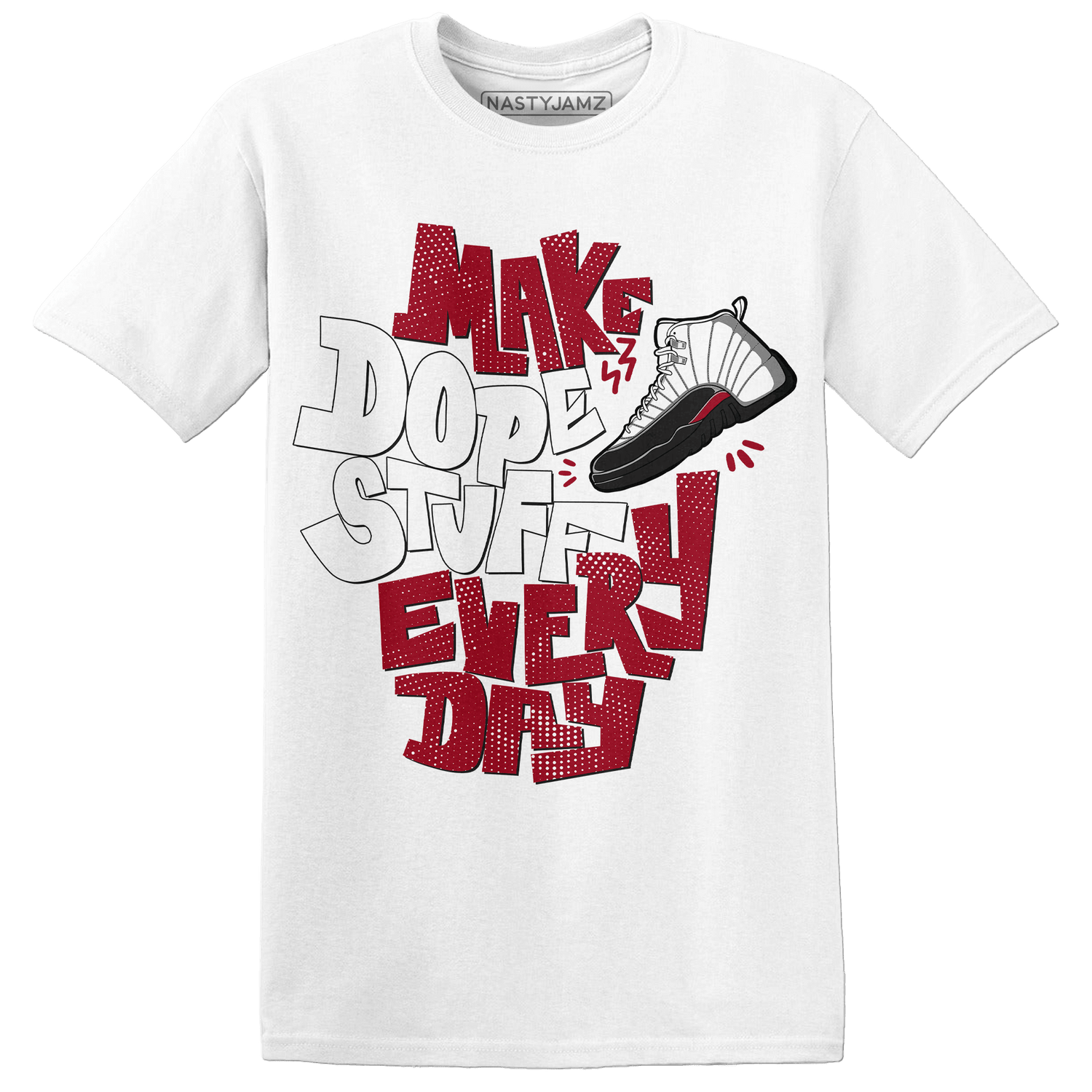 Retro Red Taxi 12s T Shirt Match Dope Sneaker - NastyJamz