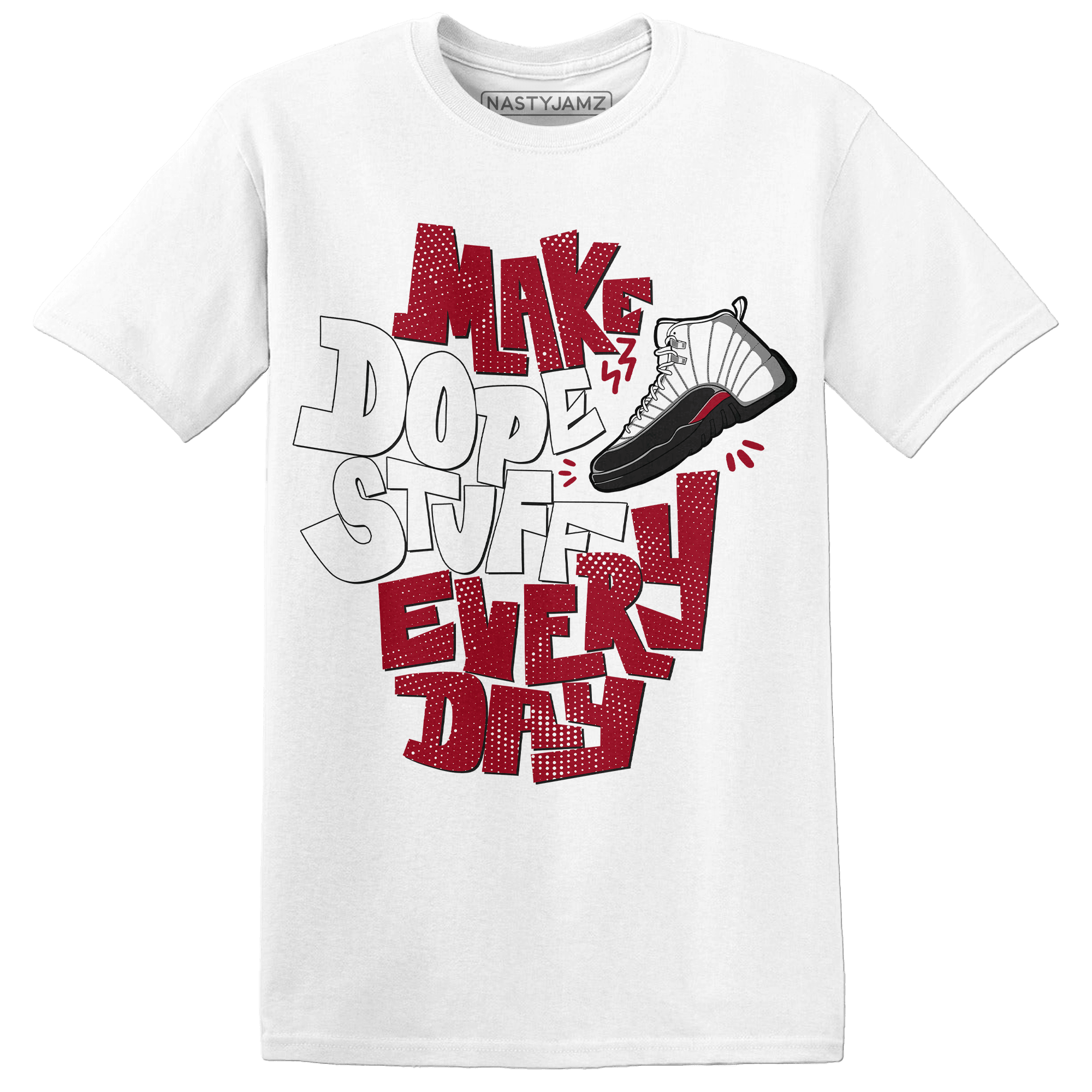 Retro Red Taxi 12s T Shirt Match Dope Sneaker - NastyJamz