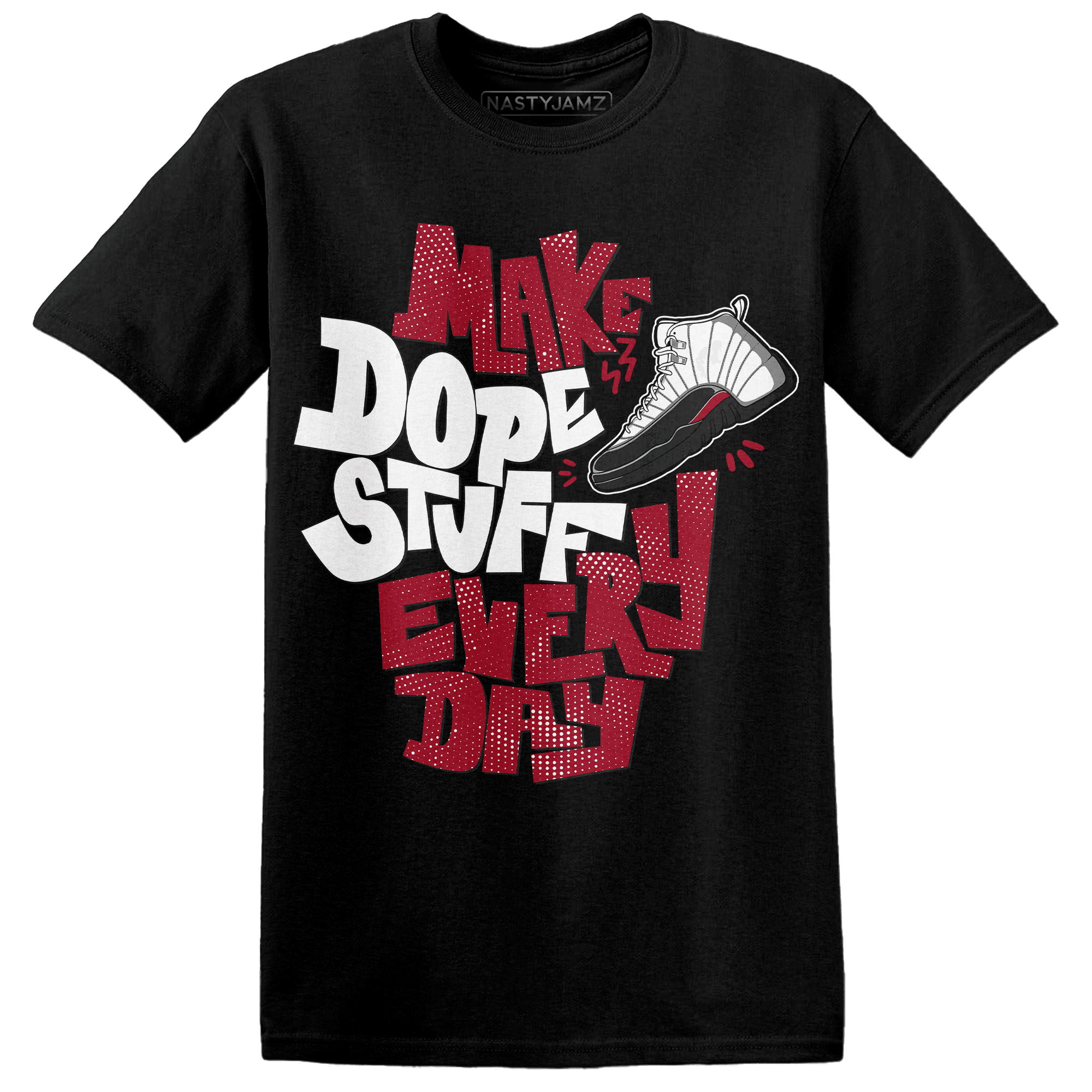 Retro Red Taxi 12s T Shirt Match Dope Sneaker - NastyJamz