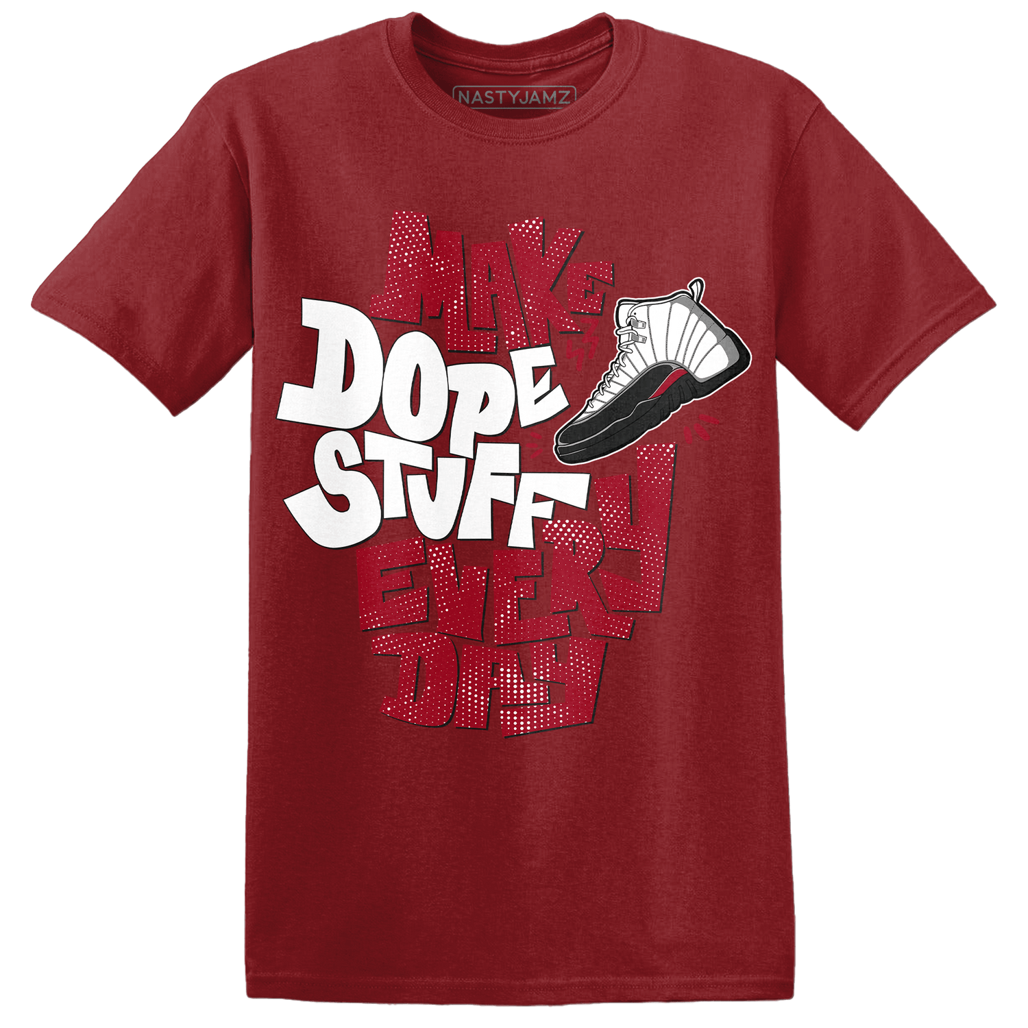 Retro Red Taxi 12s T Shirt Match Dope Sneaker - NastyJamz
