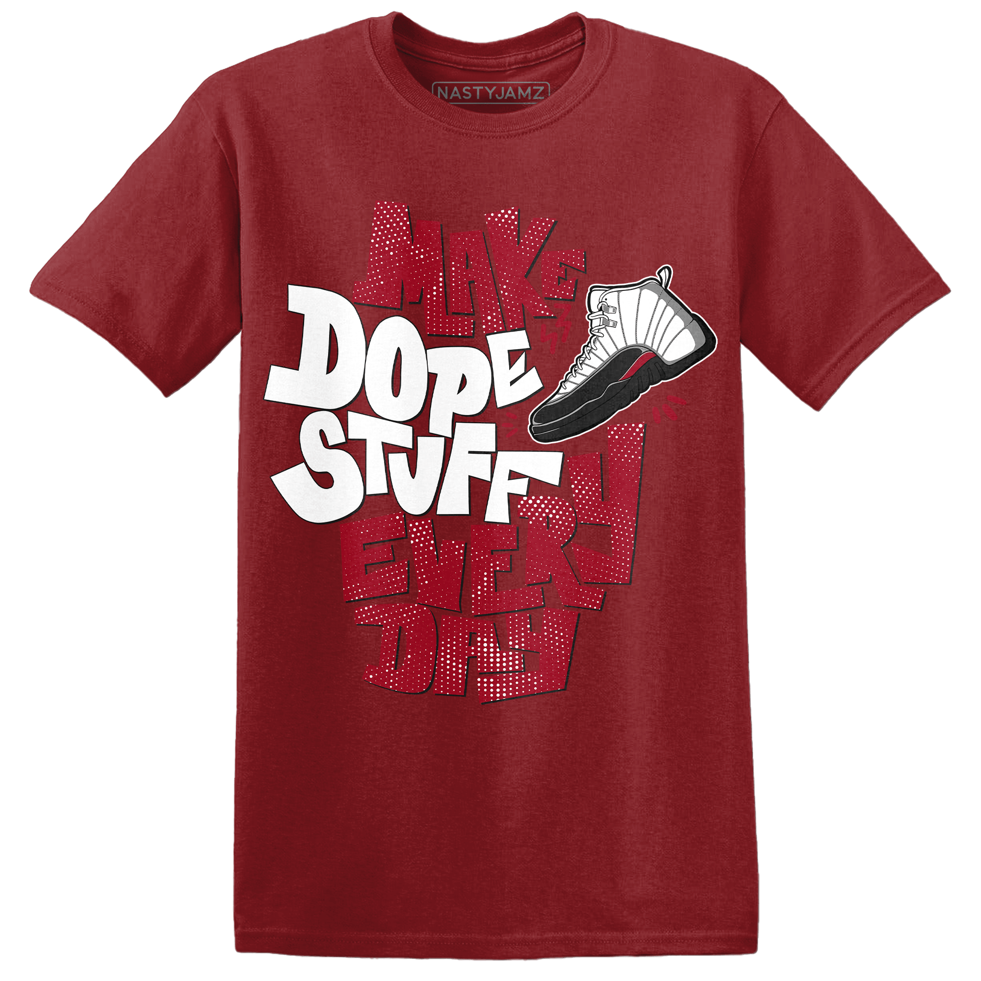 Retro Red Taxi 12s T Shirt Match Dope Sneaker - NastyJamz