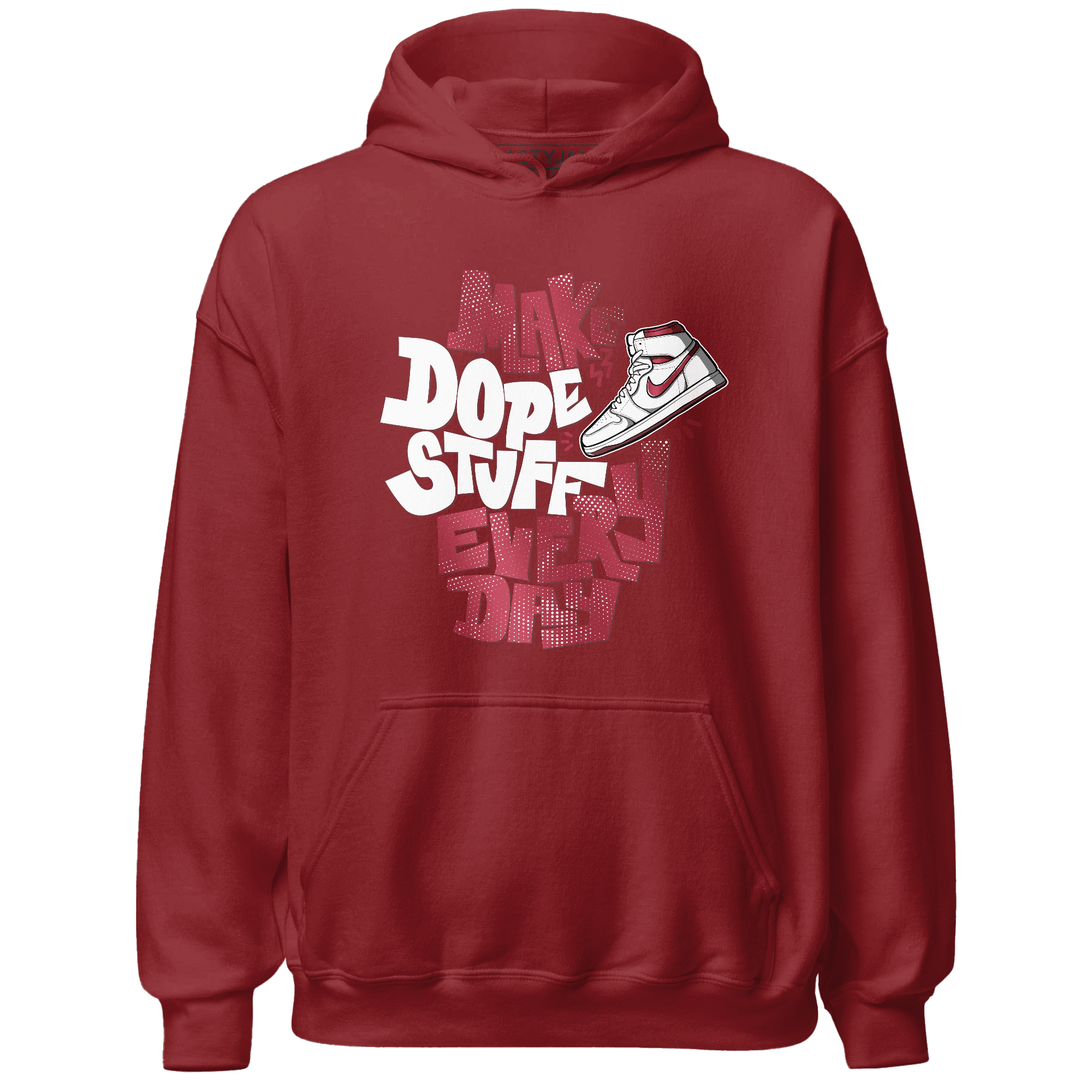 High 85 Metallic Burgundy 1s Hoodie Match Dope Sneaker - NastyJamz