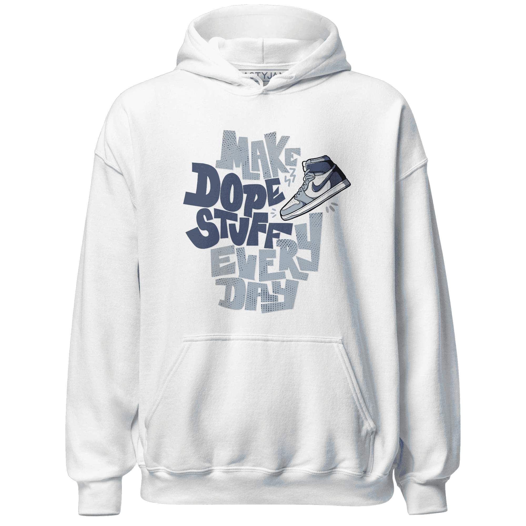Mid Diffused Blue Grey 1s Hoodie Match Dope Sneaker - NastyJamz