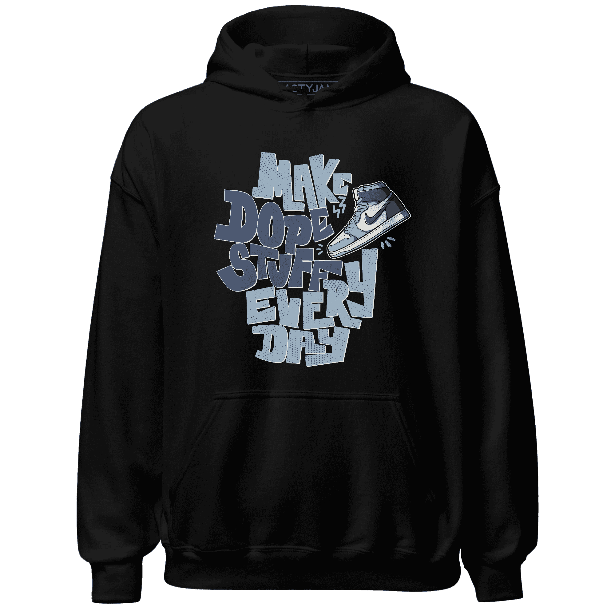 Mid Diffused Blue Grey 1s Hoodie Match Dope Sneaker - NastyJamz