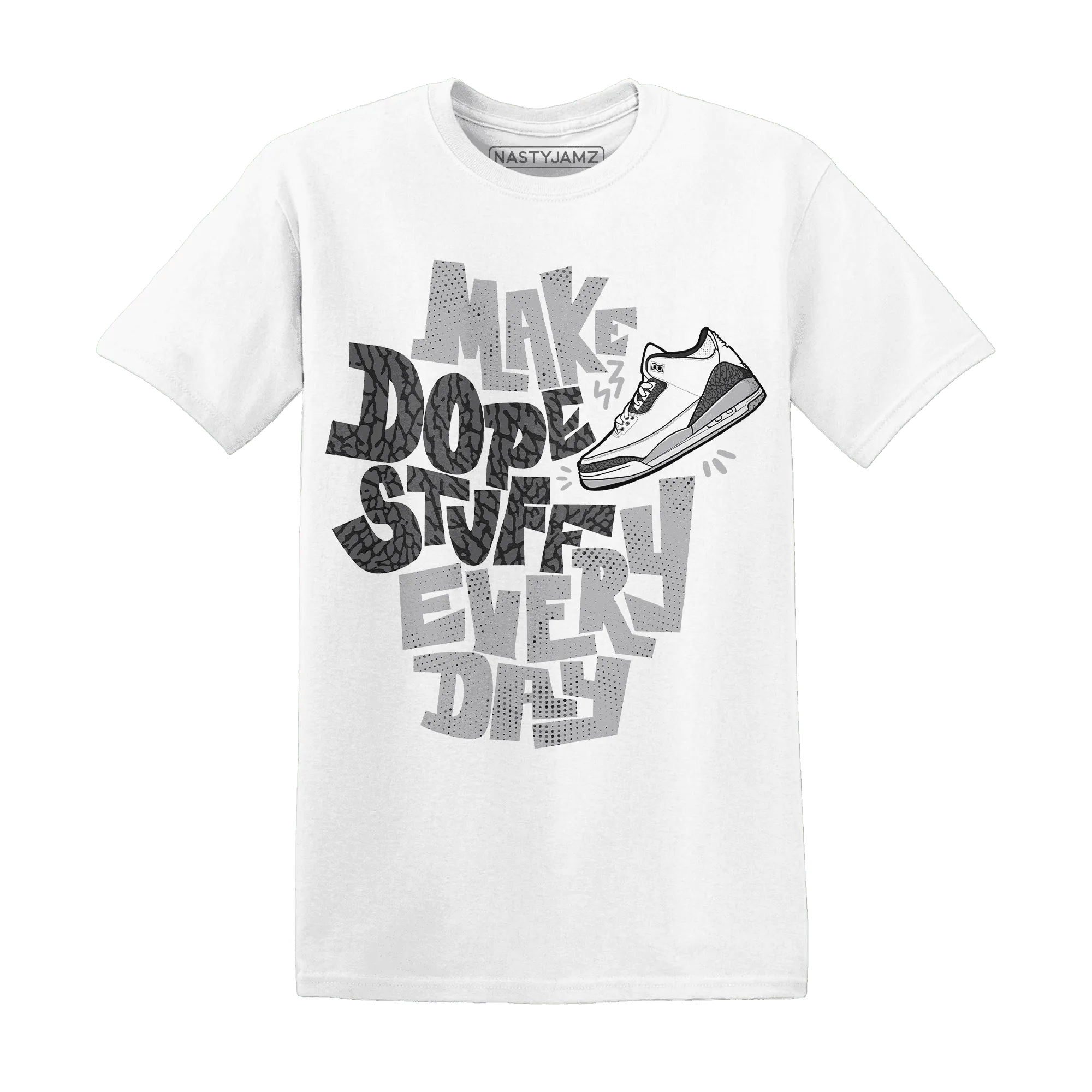 Cement-Grey-3s-T-Shirt-Match-Dope-Sneaker