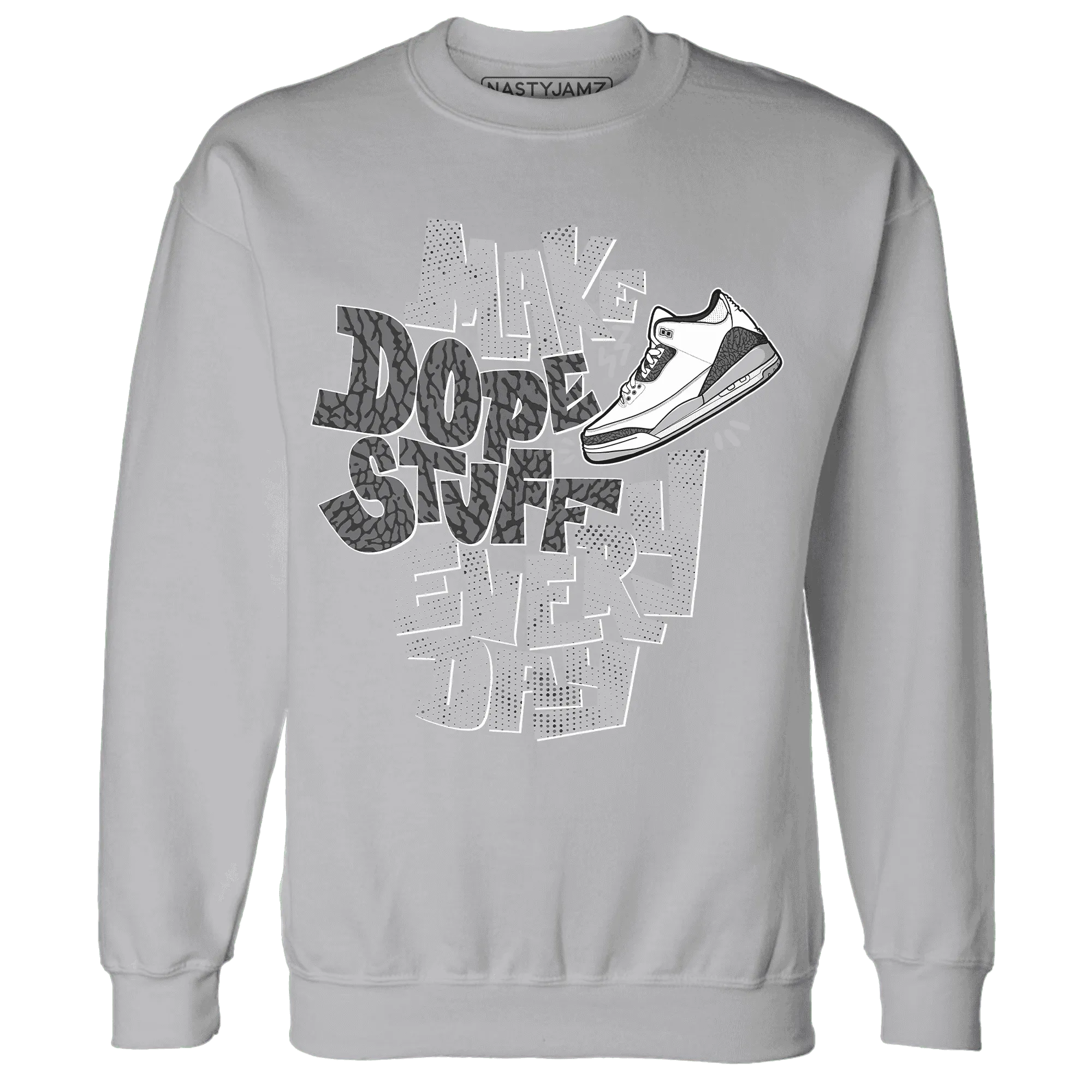 Cement-Grey-3s-Sweatshirt-Match-Dope-Sneaker
