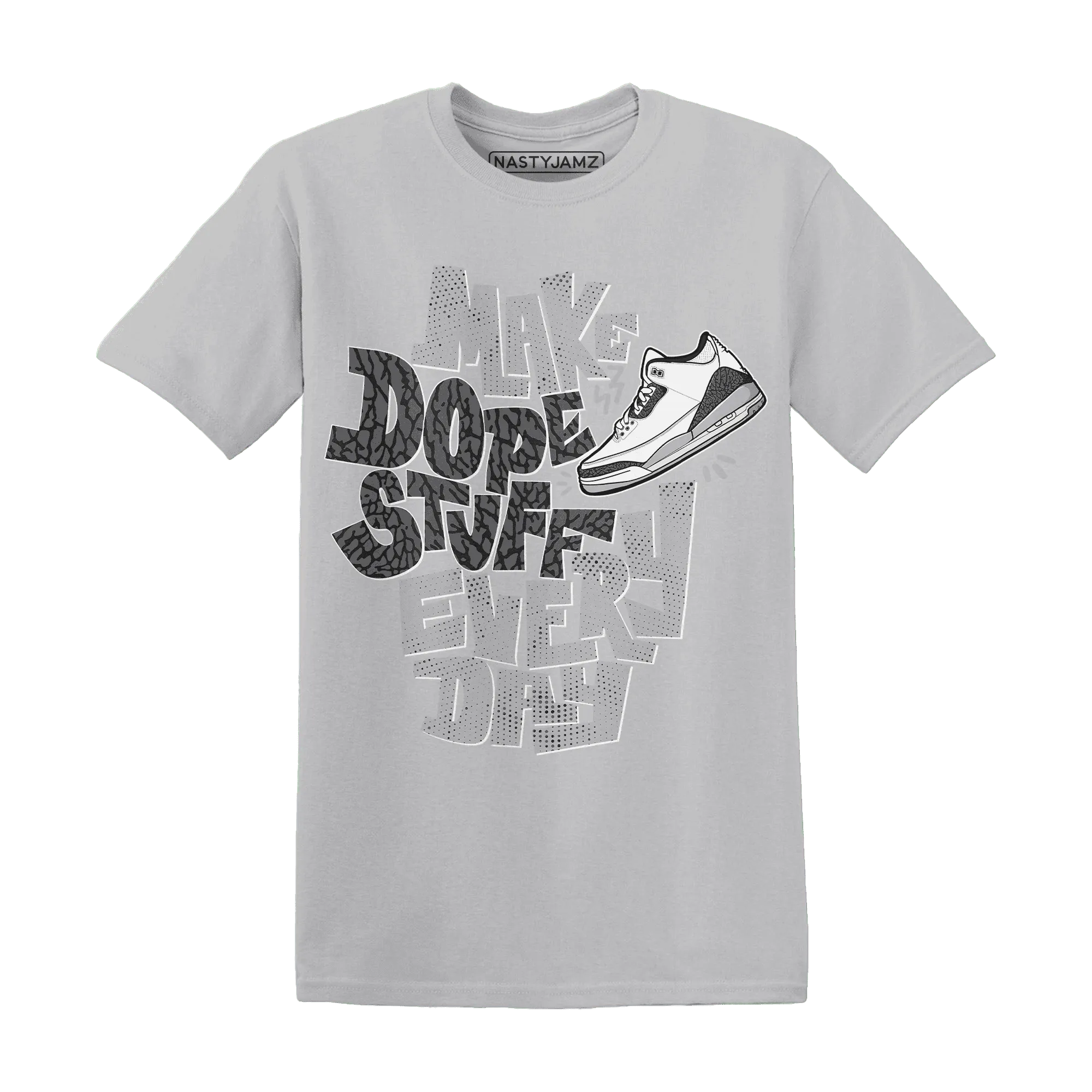Cement-Grey-3s-T-Shirt-Match-Dope-Sneaker