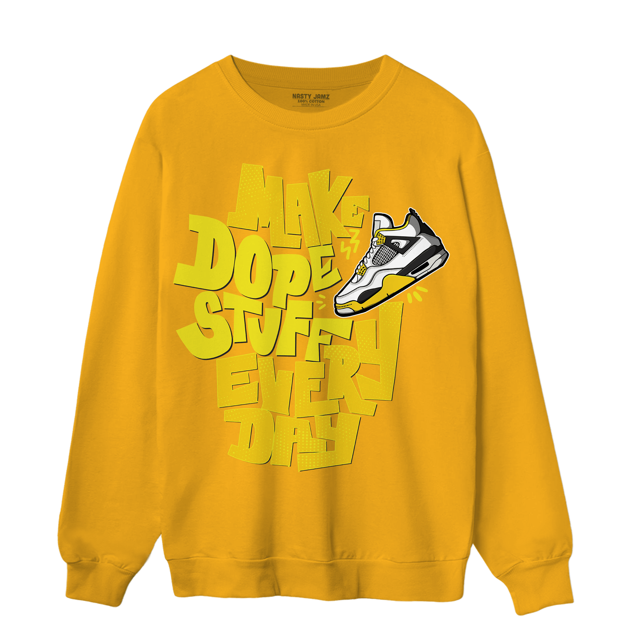 Vivid Sulfur 4s Sweatshirt Match Dope Sneaker - NastyJamz