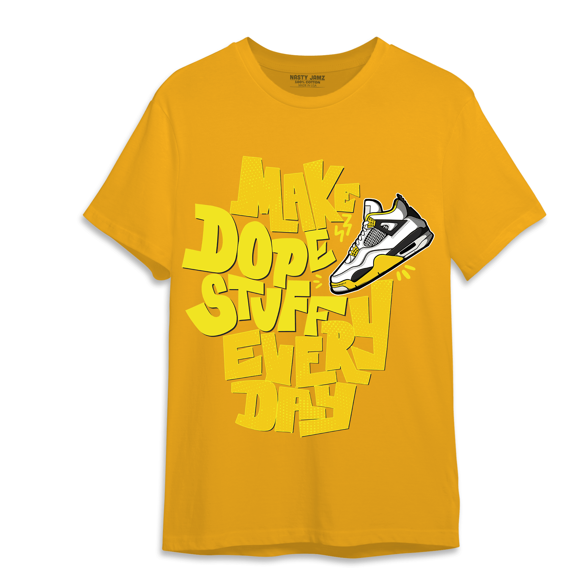 Vivid Sulfur 4s T Shirt Match Dope Sneaker - NastyJamz