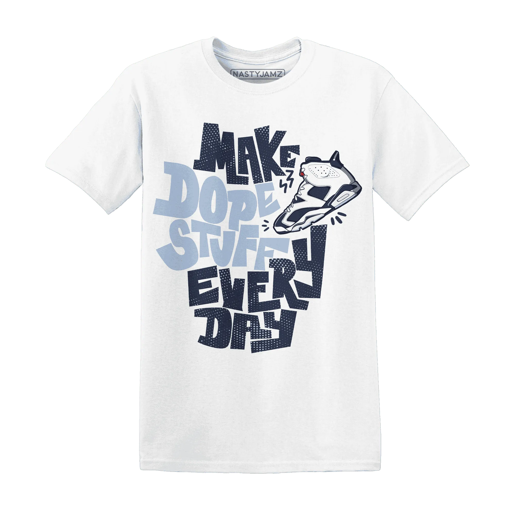 White-Navy-6s-T-Shirt-Match-Dope-Sneaker