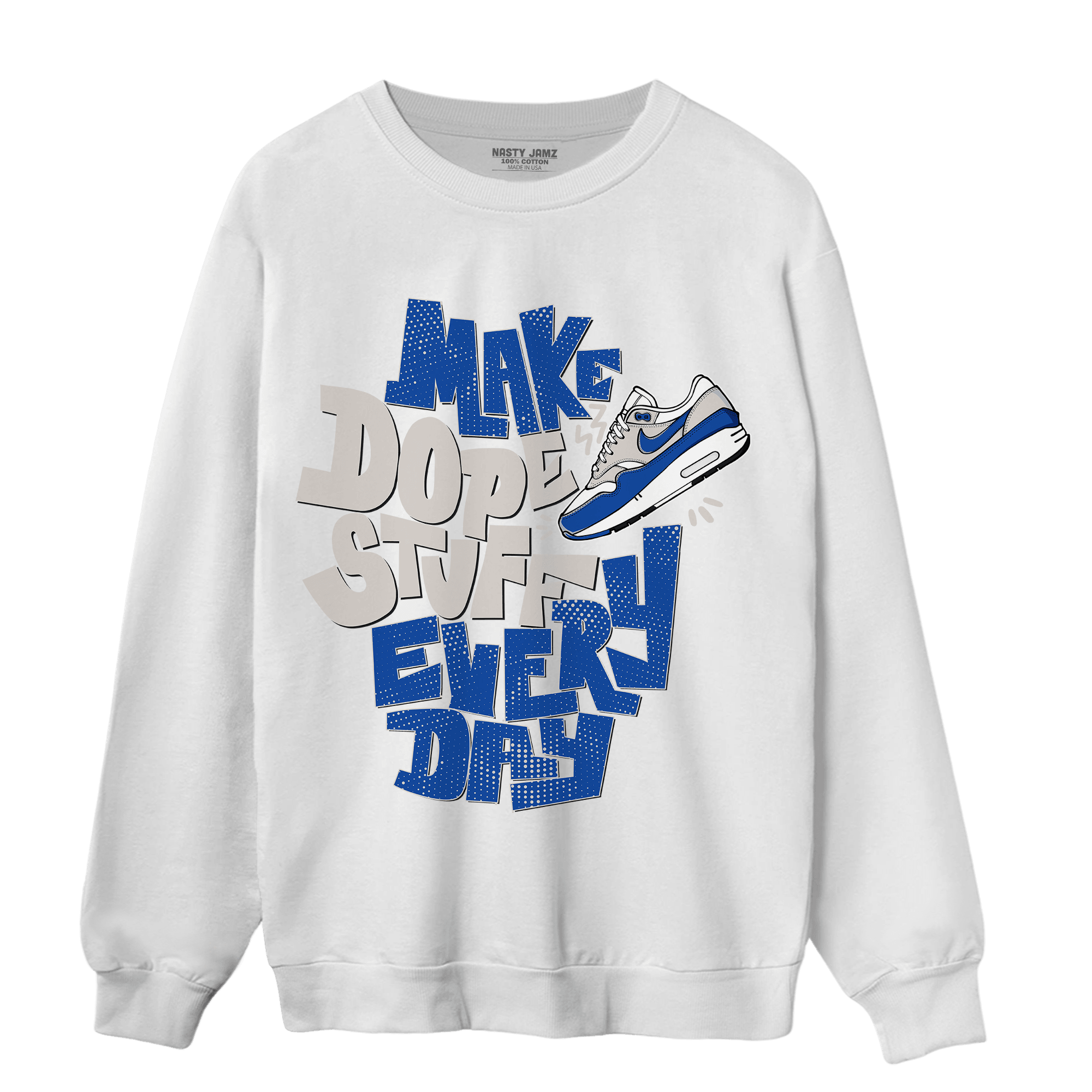 Air Max 1 86 Royal Sweatshirt Match Dope Sneaker - NastyJamz