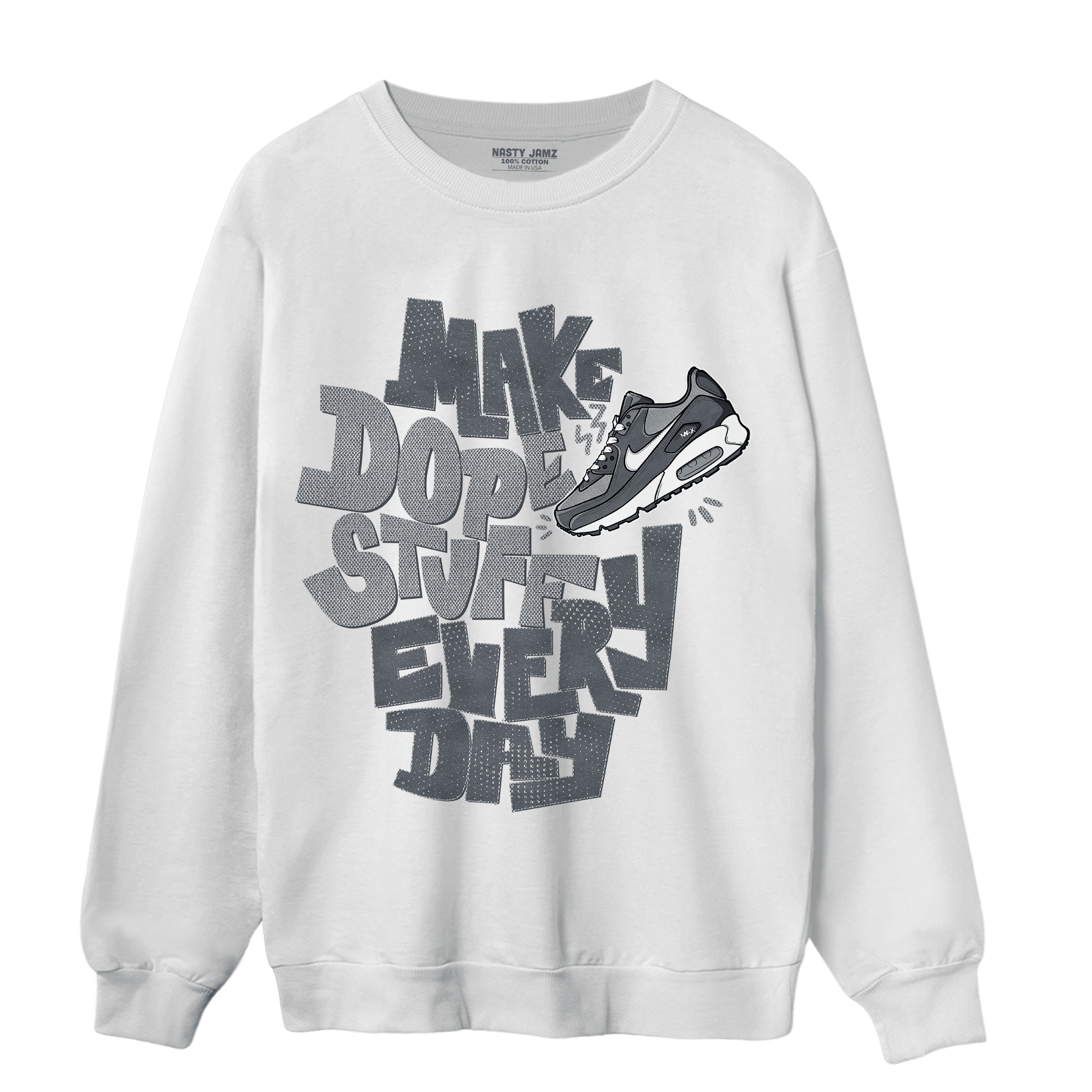 Air Max 90 Iron Grey Sweatshirt Match Dope Sneaker - NastyJamz