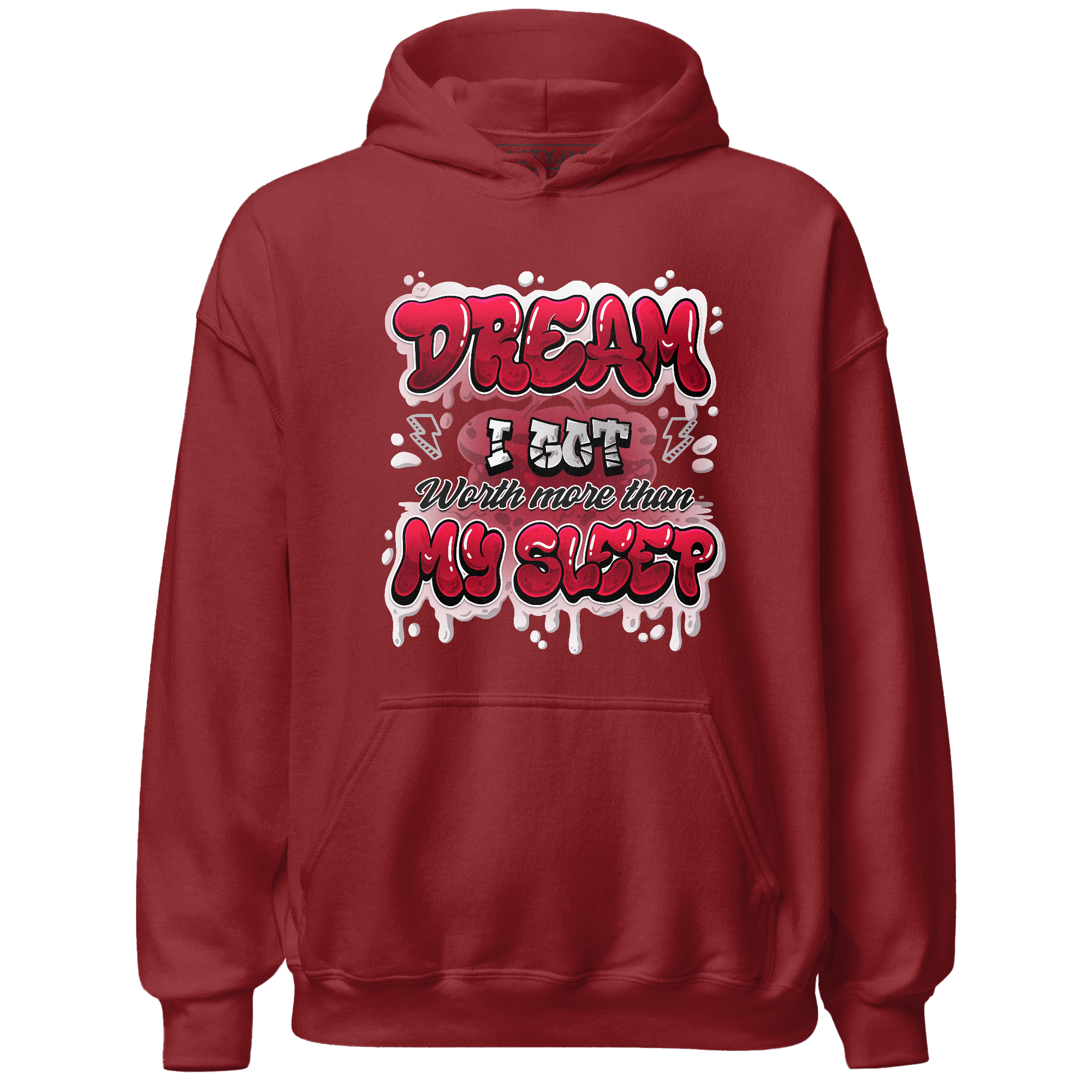 Retro Red Taxi 12s Hoodie Match Dream Over Rest - NastyJamz