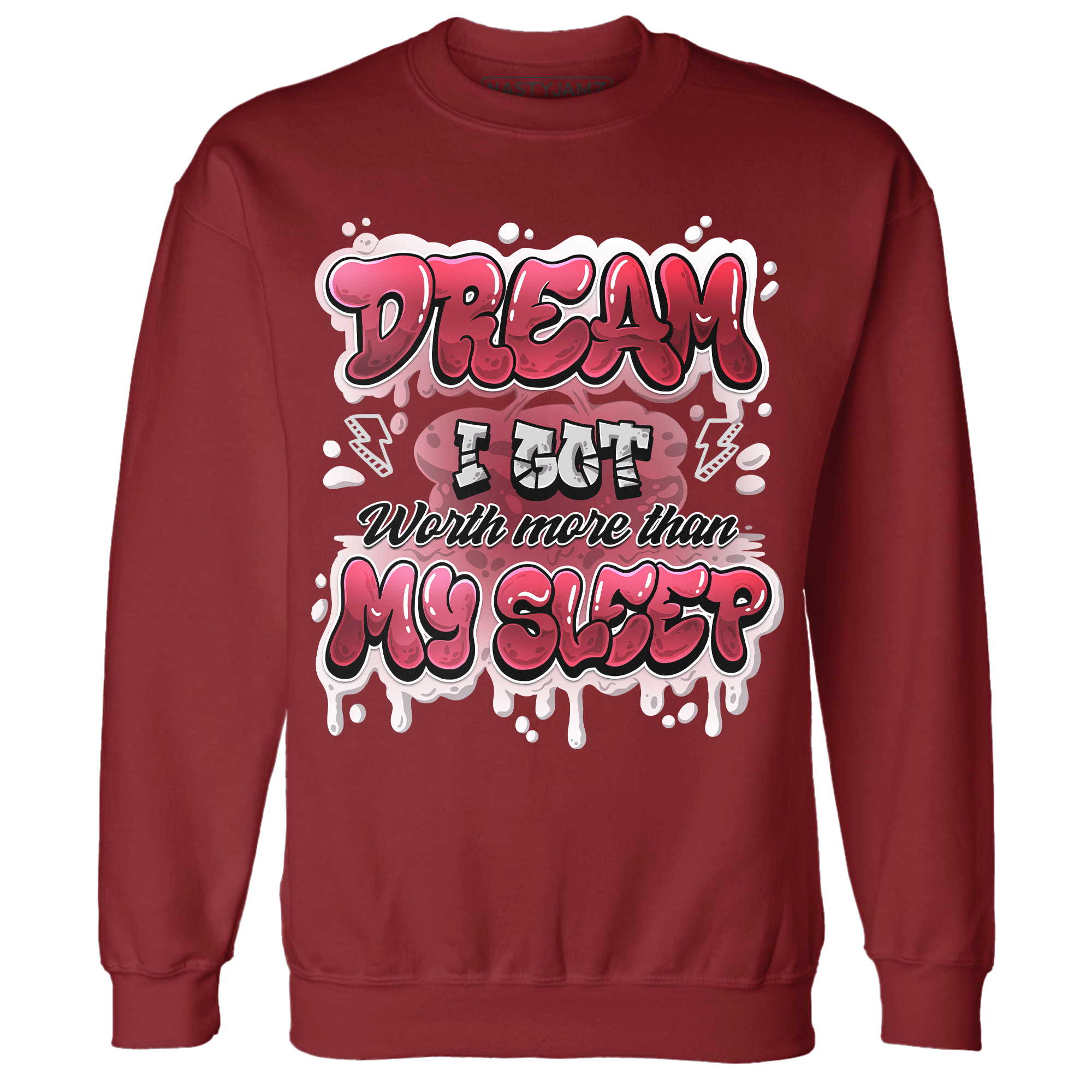 High 85 Metallic Burgundy 1s Sweatshirt Match Dream Over Rest - NastyJamz