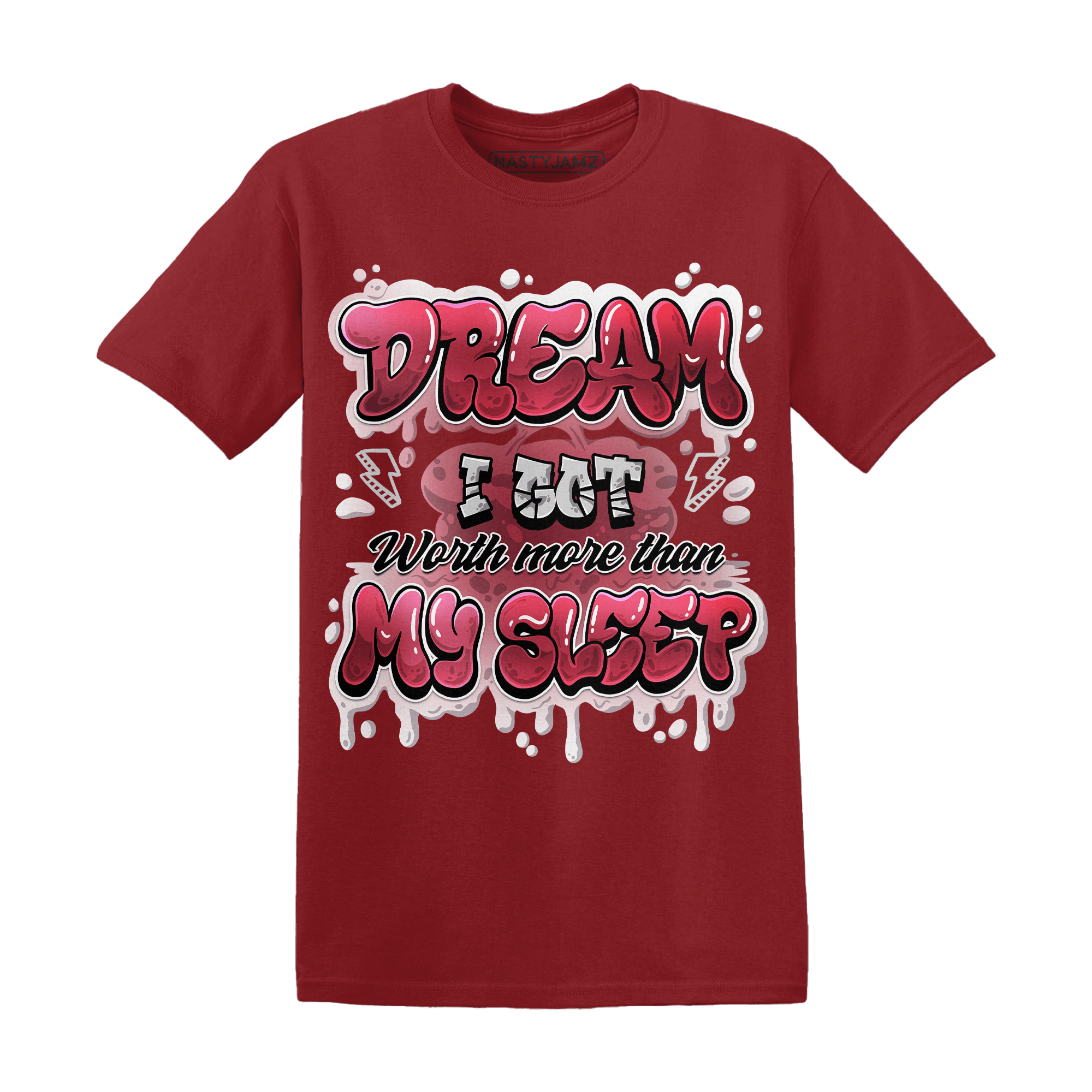 High 85 Metallic Burgundy 1s T Shirt Match Dream Over Rest - NastyJamz