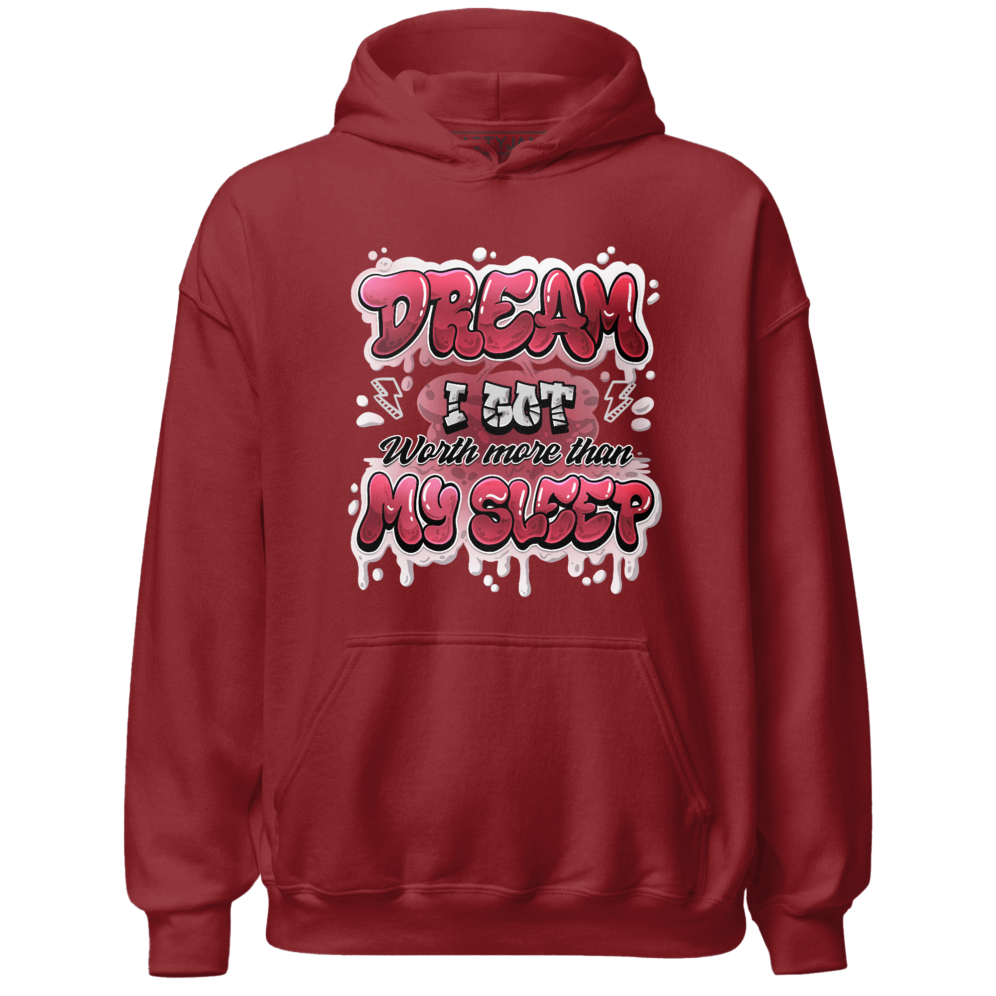 High 85 Metallic Burgundy 1s Hoodie Match Dream Over Rest - NastyJamz
