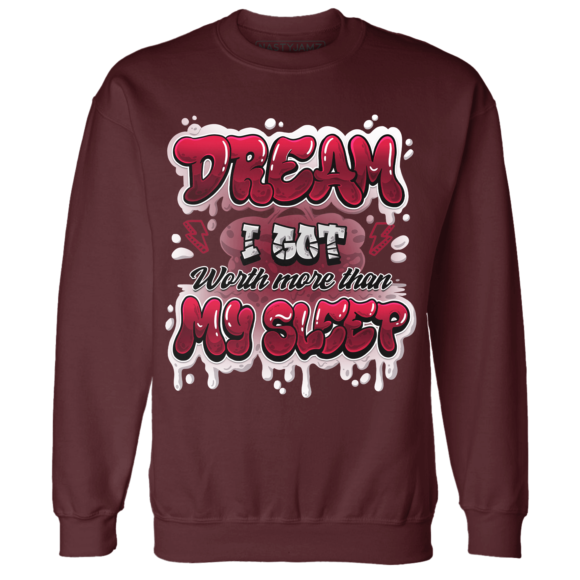 High White Team Red 1s Sweatshirt Match Dream Over Rest - NastyJamz
