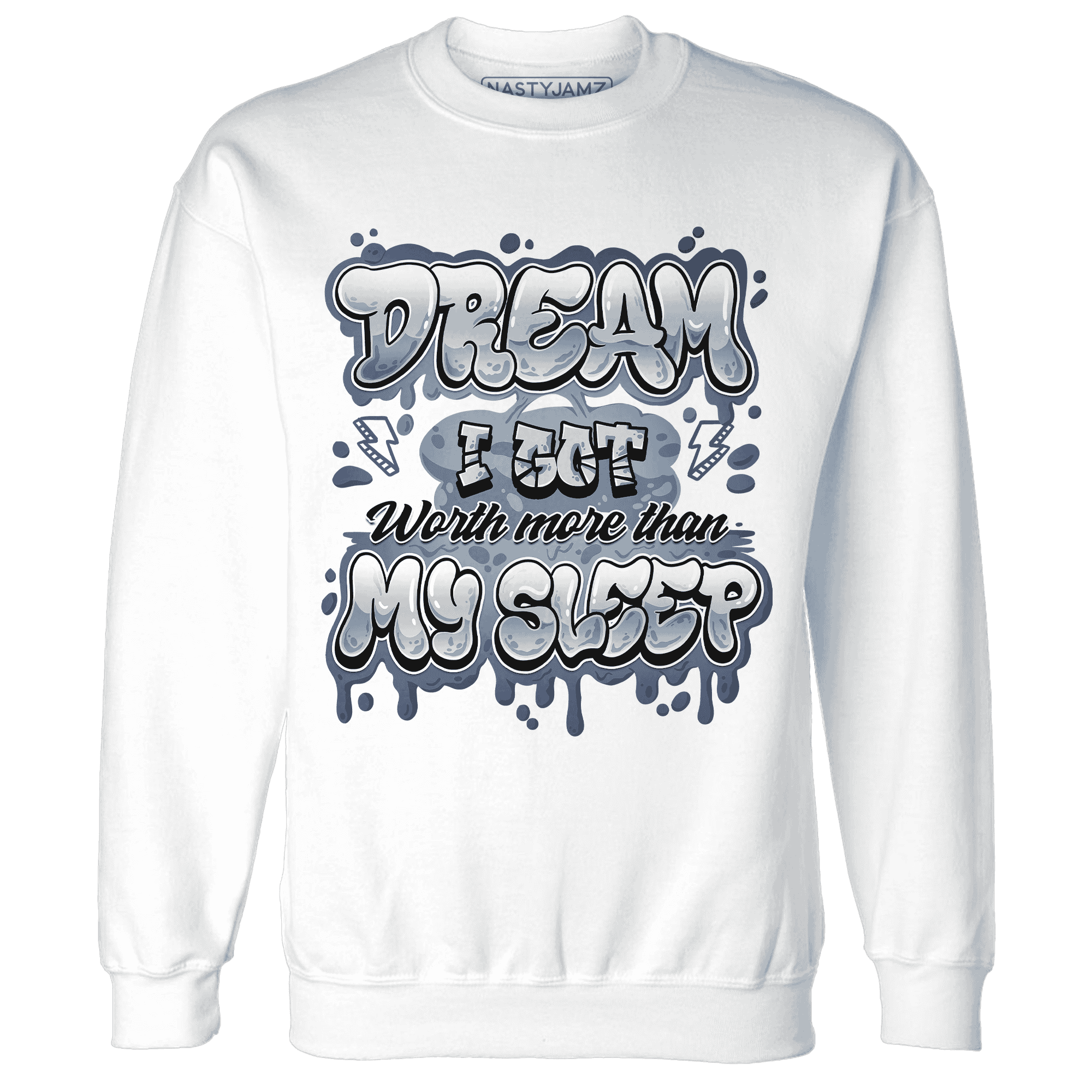 Mid Diffused Blue Grey 1s Sweatshirt Match Dream Over Rest - NastyJamz