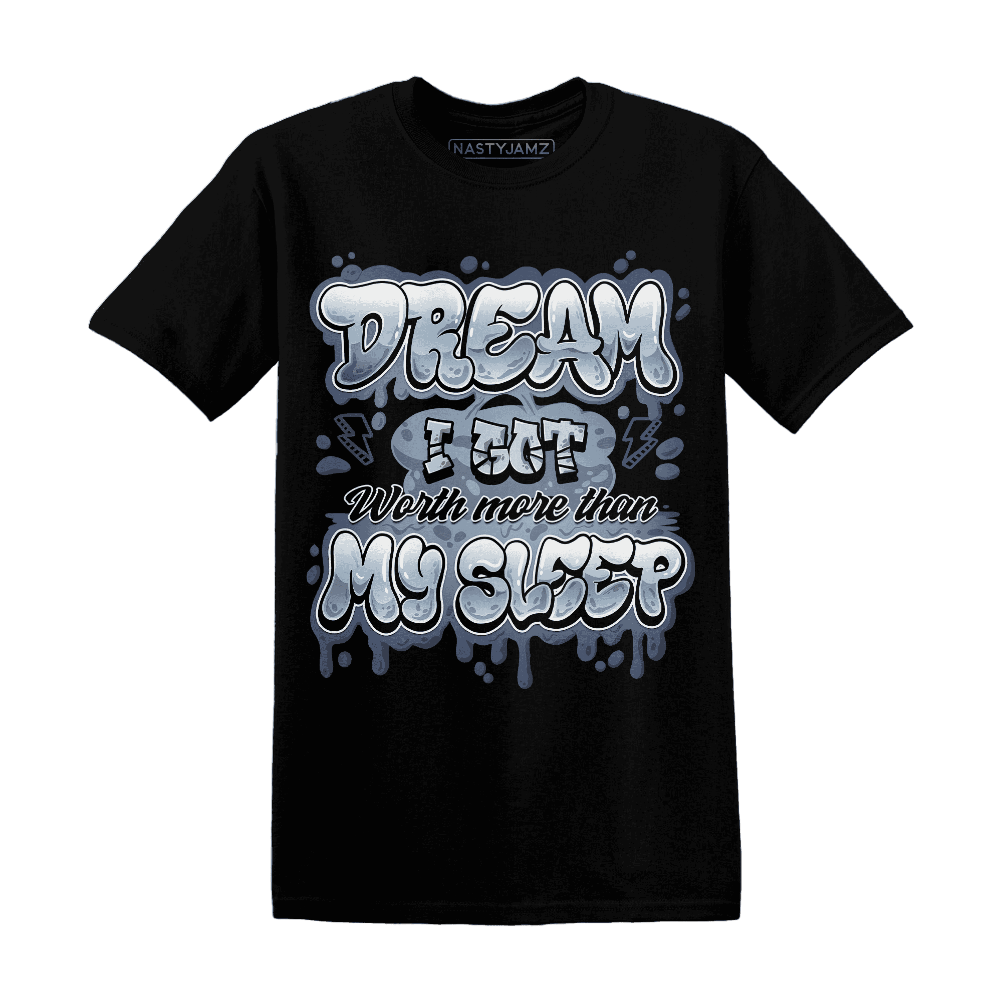 Mid Diffused Blue Grey 1s T Shirt Match Dream Over Rest - NastyJamz