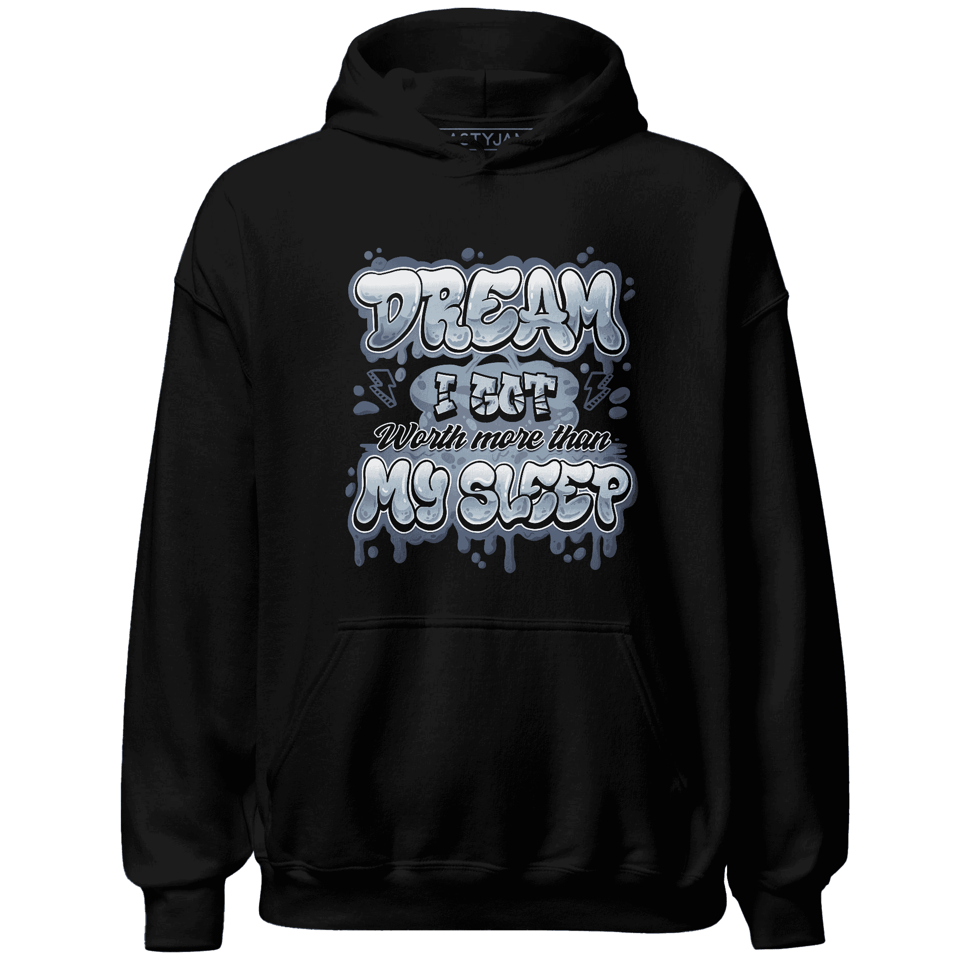 Mid Diffused Blue Grey 1s Hoodie Match Dream Over Rest - NastyJamz