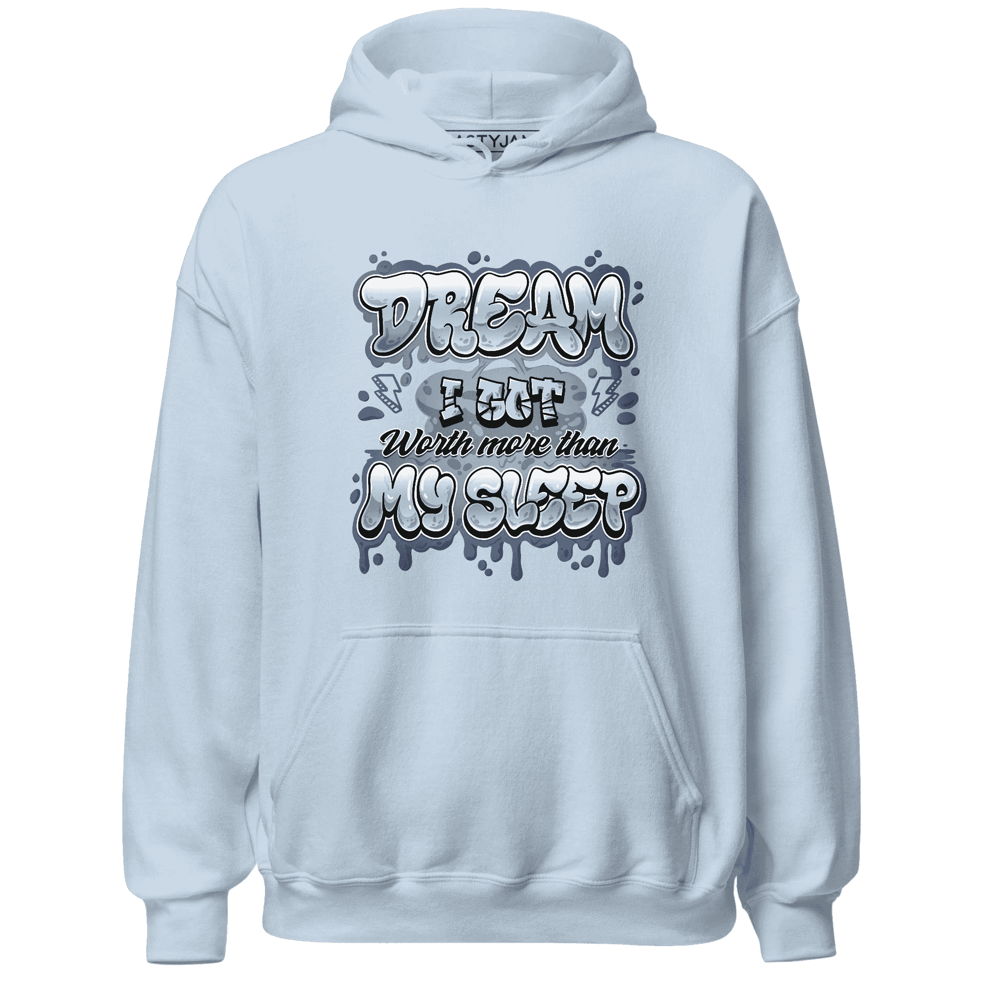 Mid Diffused Blue Grey 1s Hoodie Match Dream Over Rest - NastyJamz