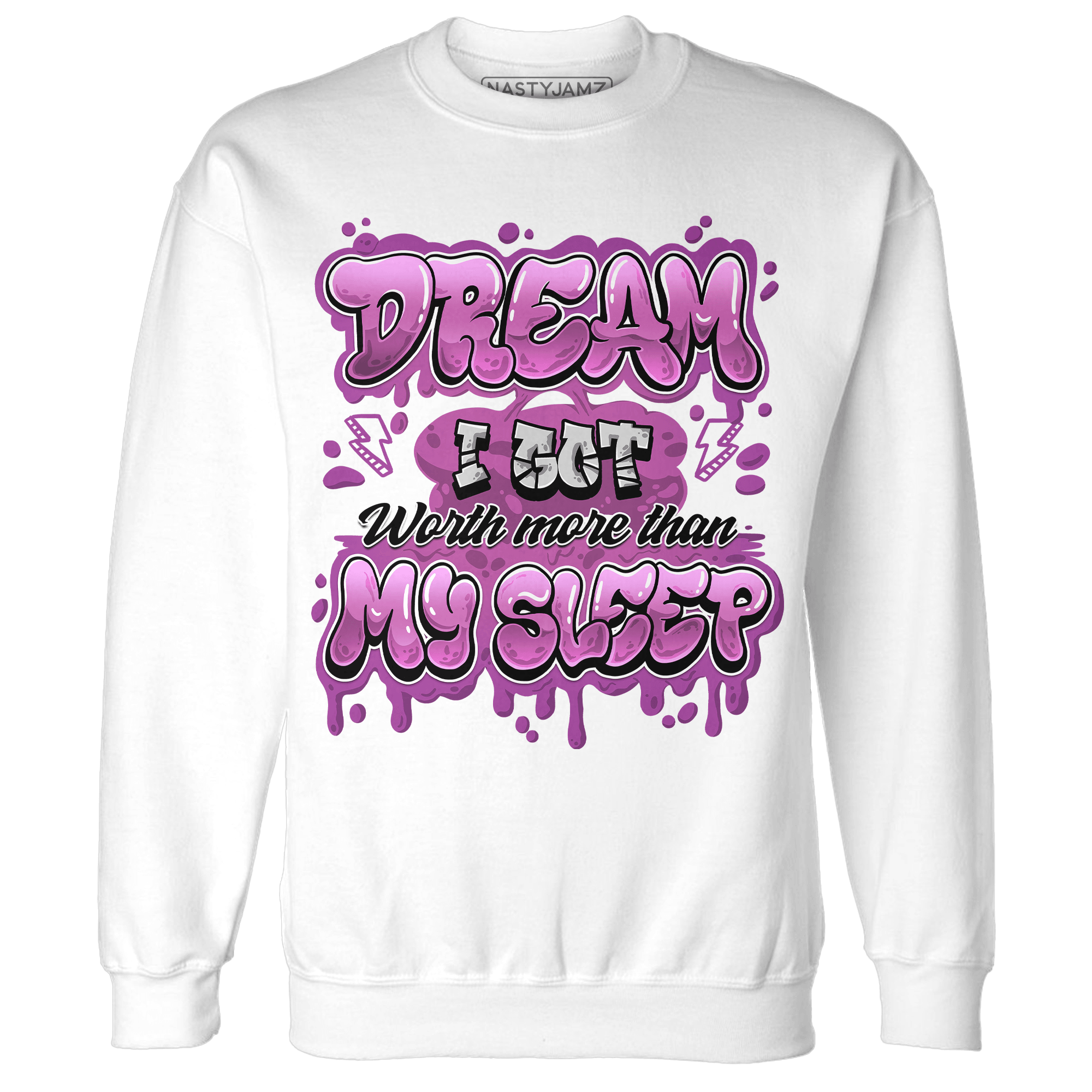 GS Hyper Violet 4s Sweatshirt Match Dream Over Rest - NastyJamz