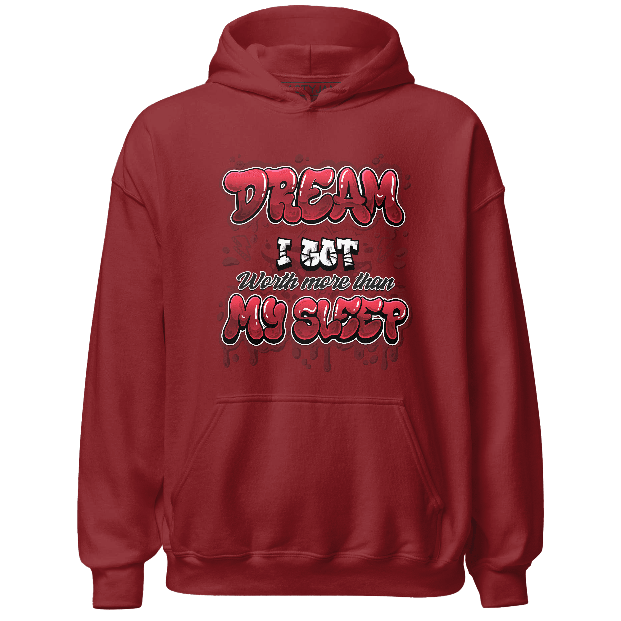 Cherry 12s Hoodie Match Dream Over Rest - NastyJamz