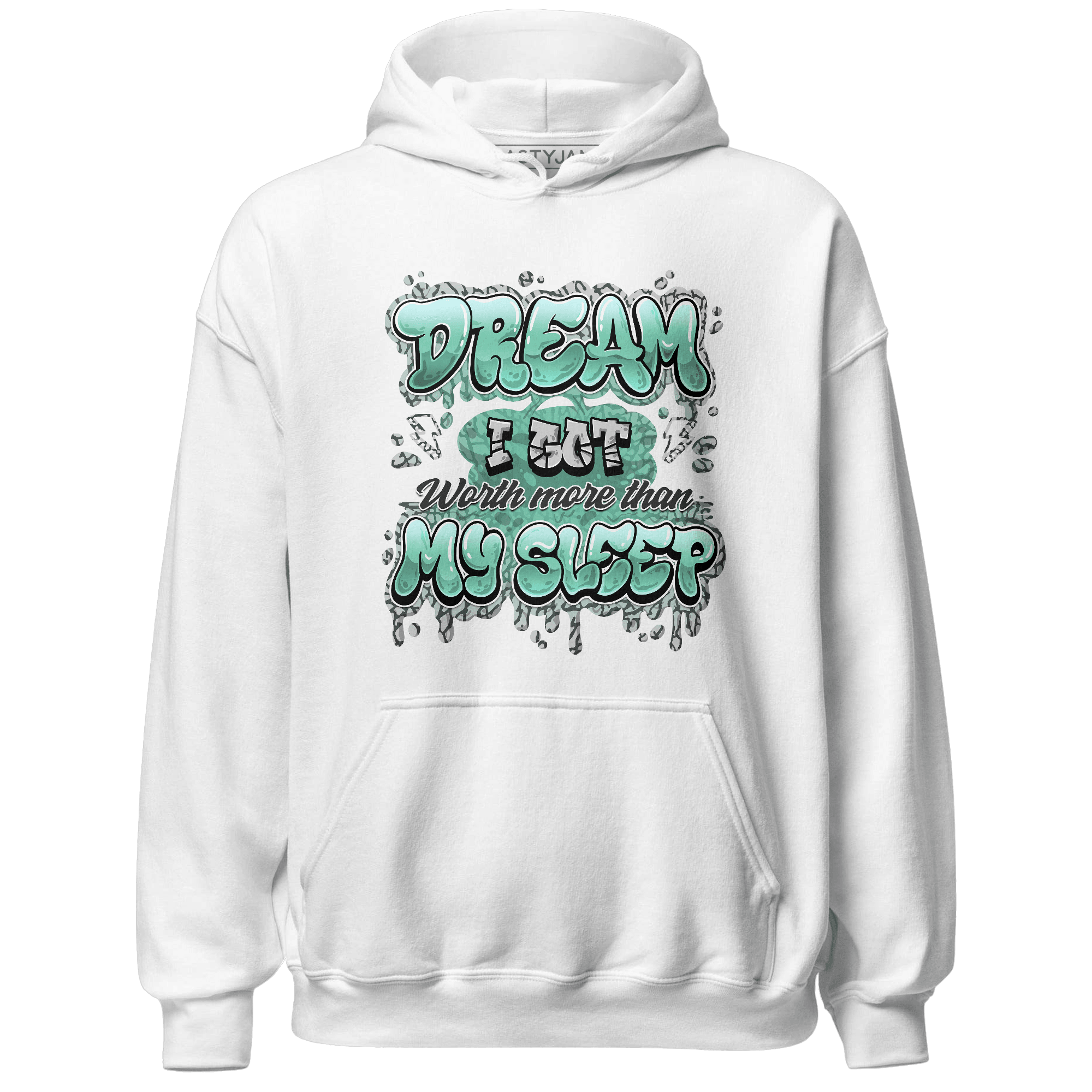 Green Glow 3s Hoodie Match Dream Over Rest - NastyJamz