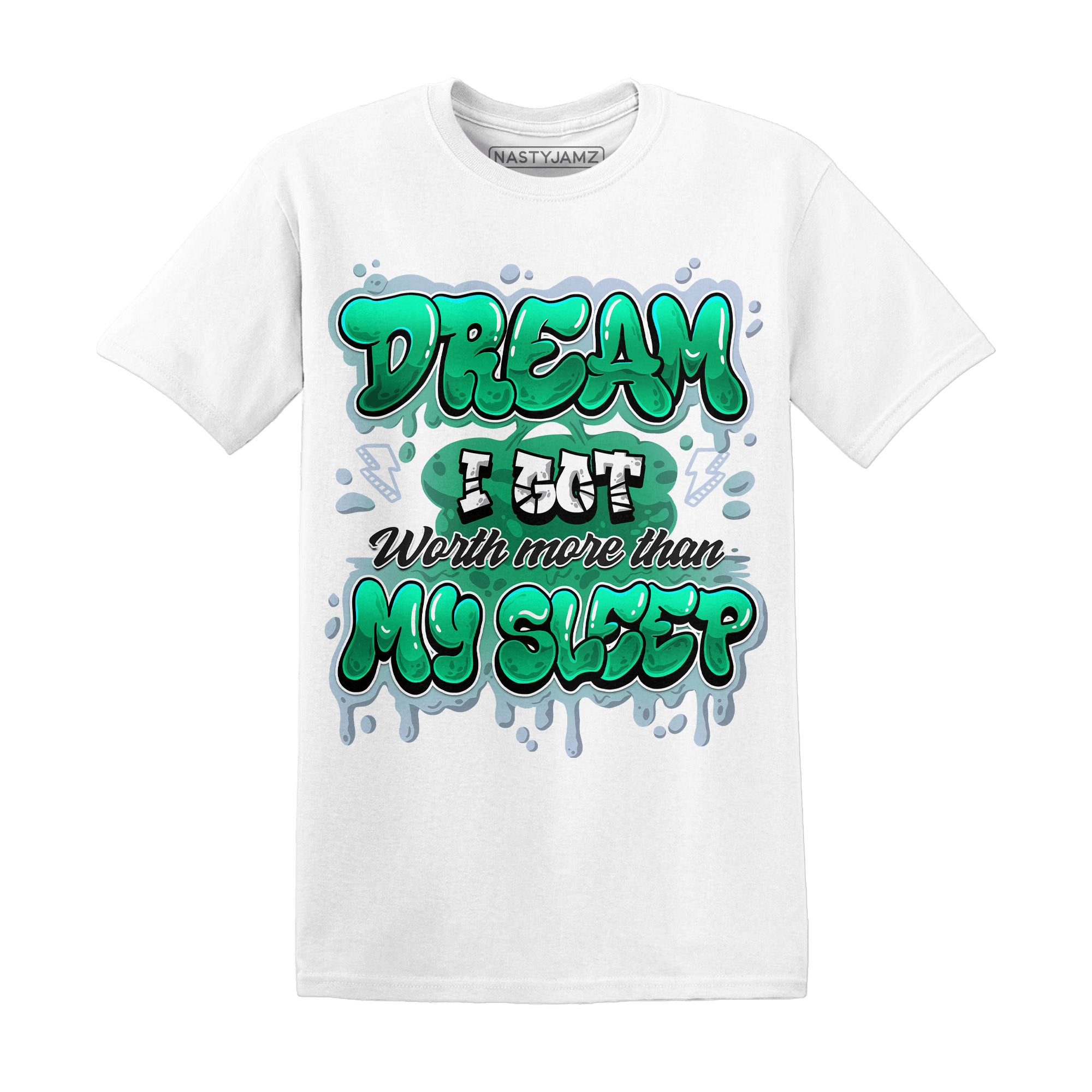 Lucky Green 5s T Shirt Match Dream Over Rest - NastyJamz