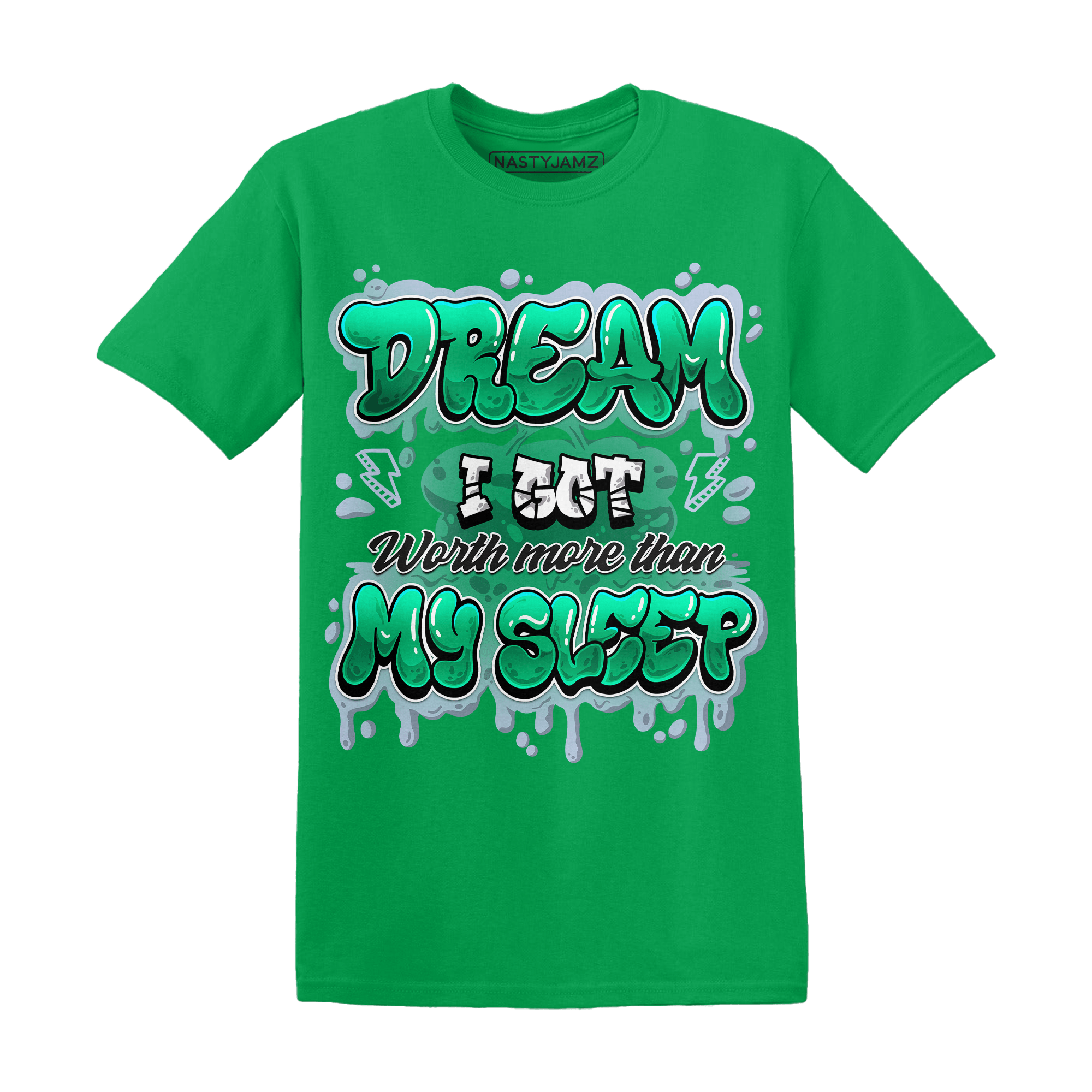Lucky Green 5s T Shirt Match Dream Over Rest - NastyJamz