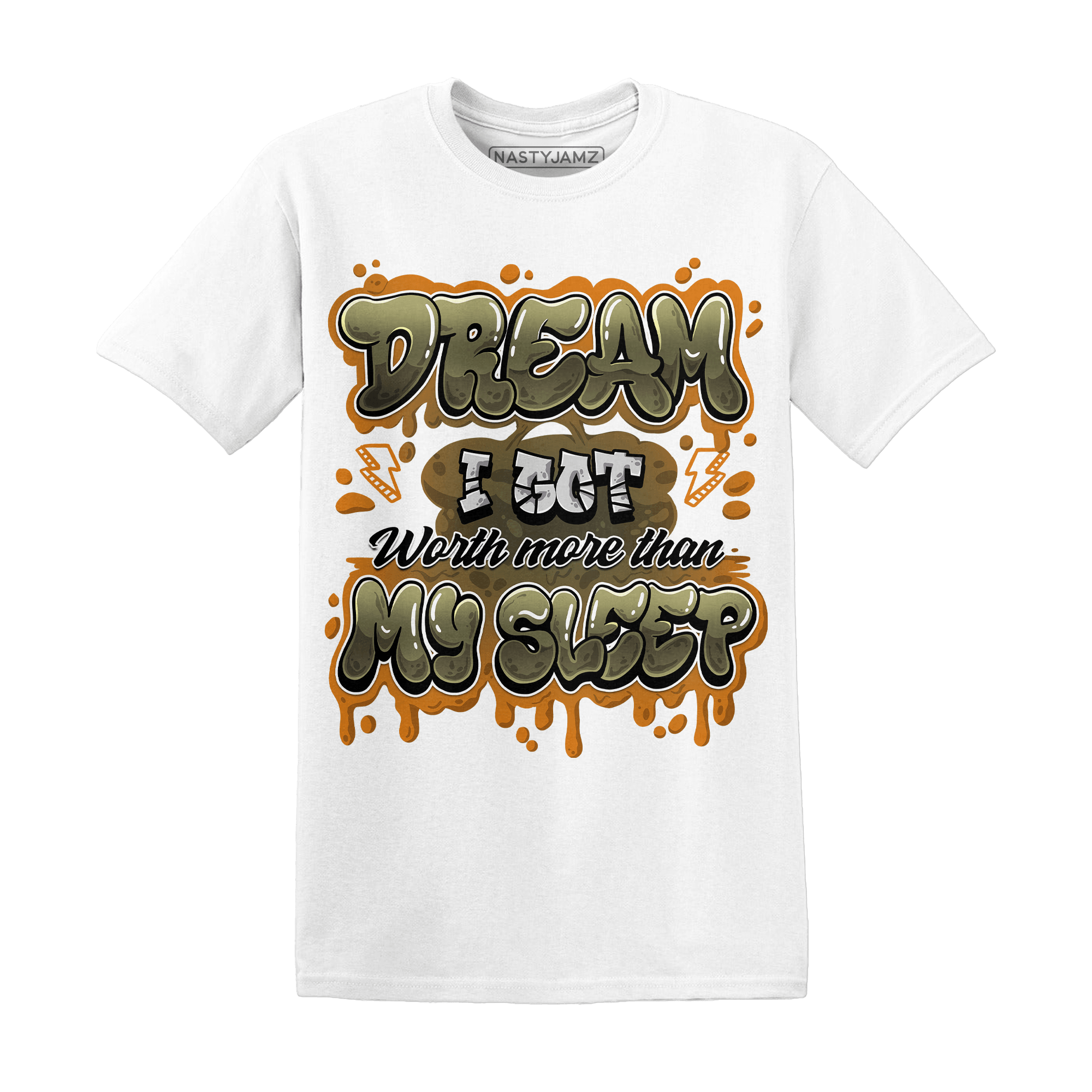 Olive 5s T Shirt Match Dream Over Rest - NastyJamz