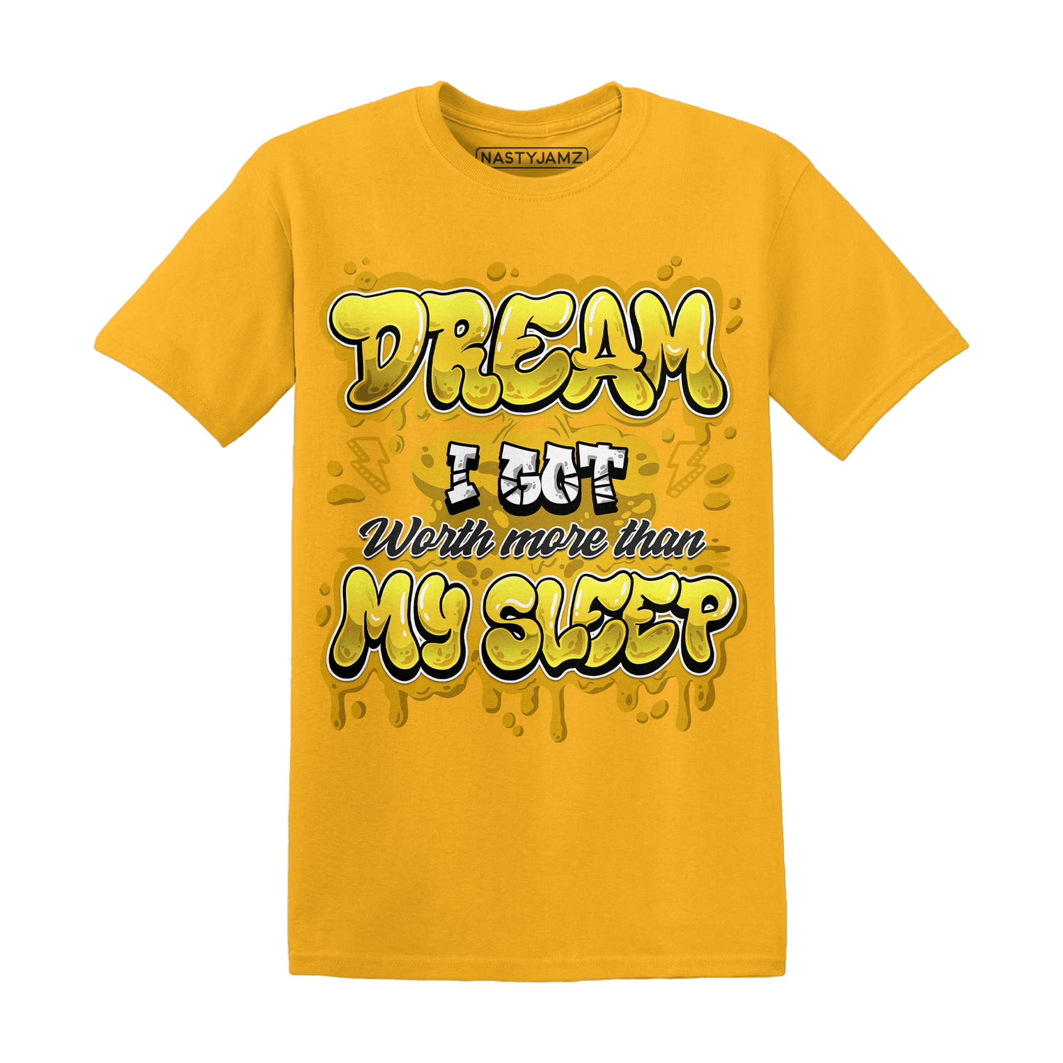 Yellow Ochre 6s T Shirt Match Dream Over Rest - NastyJamz