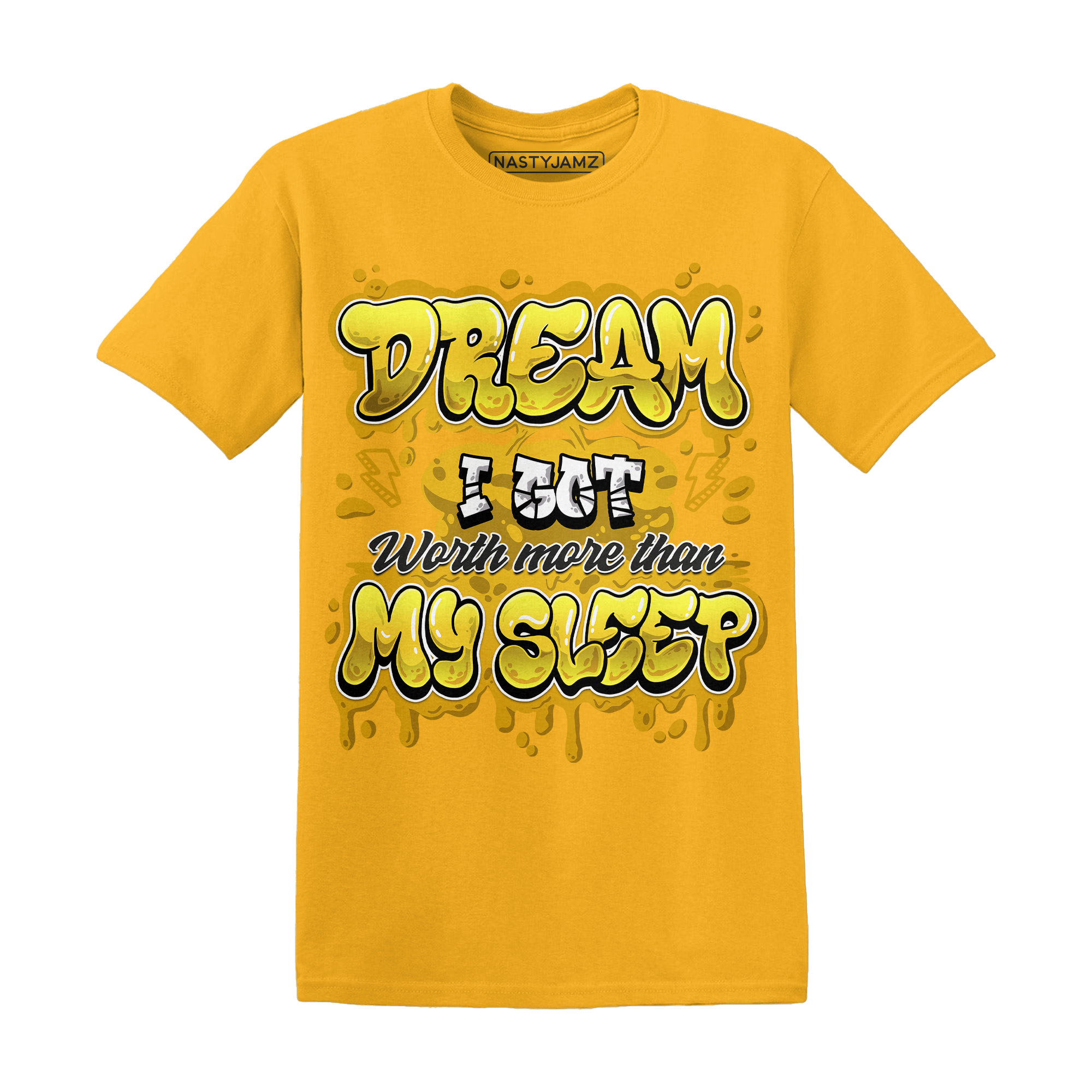 Yellow Ochre 6s T Shirt Match Dream Over Rest - NastyJamz
