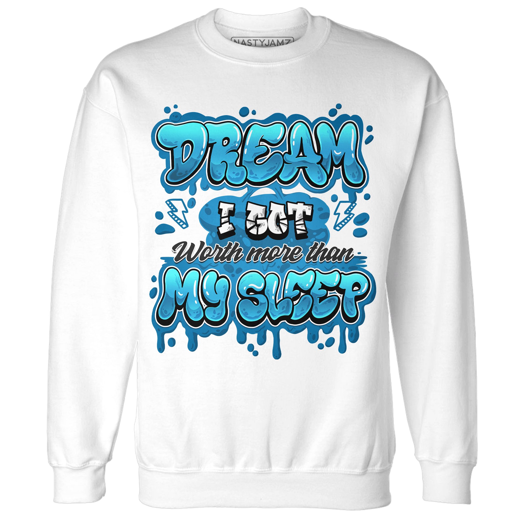 Powder Blue 9s Sweatshirt Match Dream Over Rest - NastyJamz