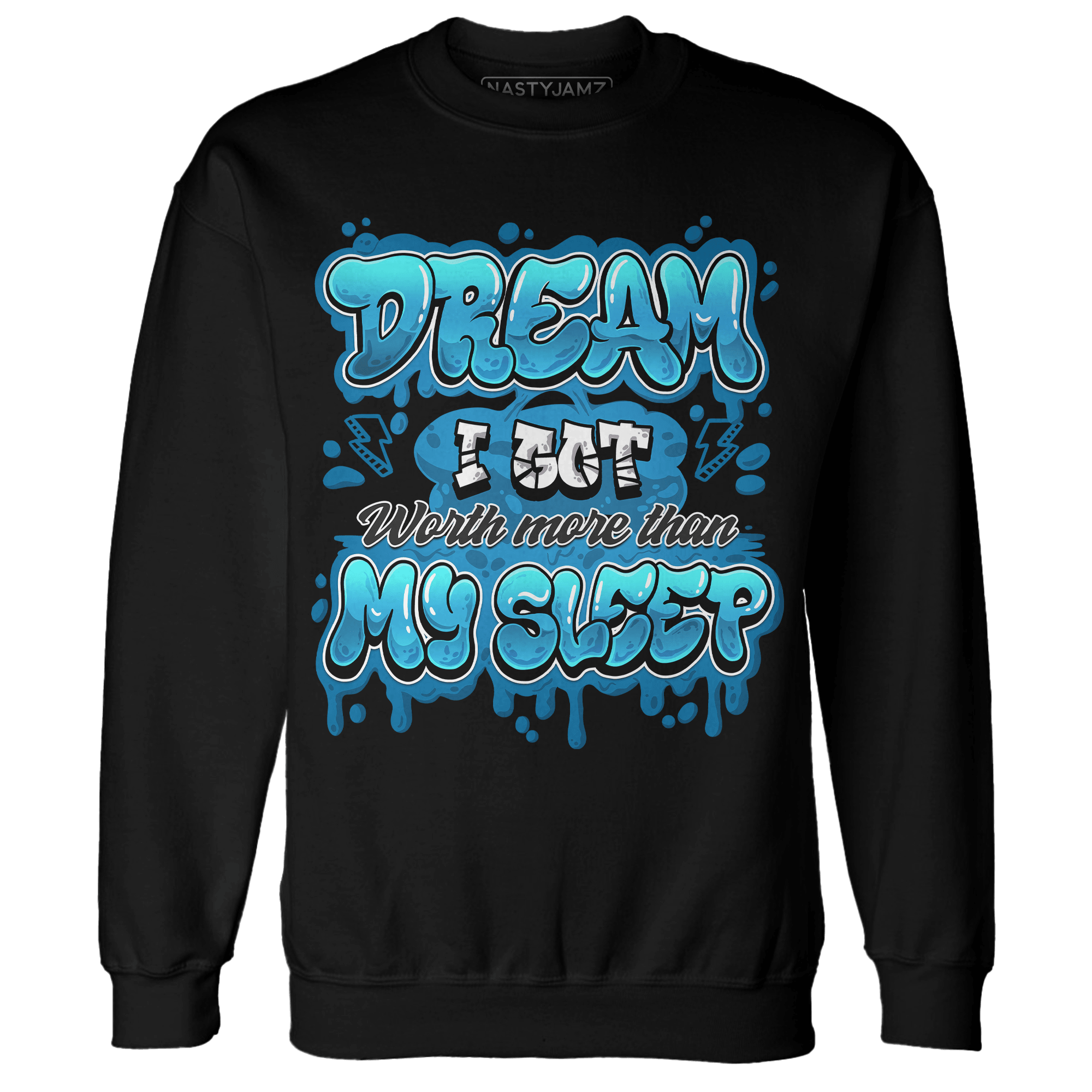 Powder Blue 9s Sweatshirt Match Dream Over Rest - NastyJamz